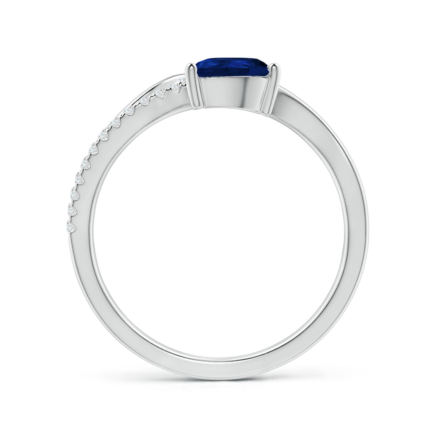 AA - Blue Sapphire / 0.97 CT / 14 KT White Gold