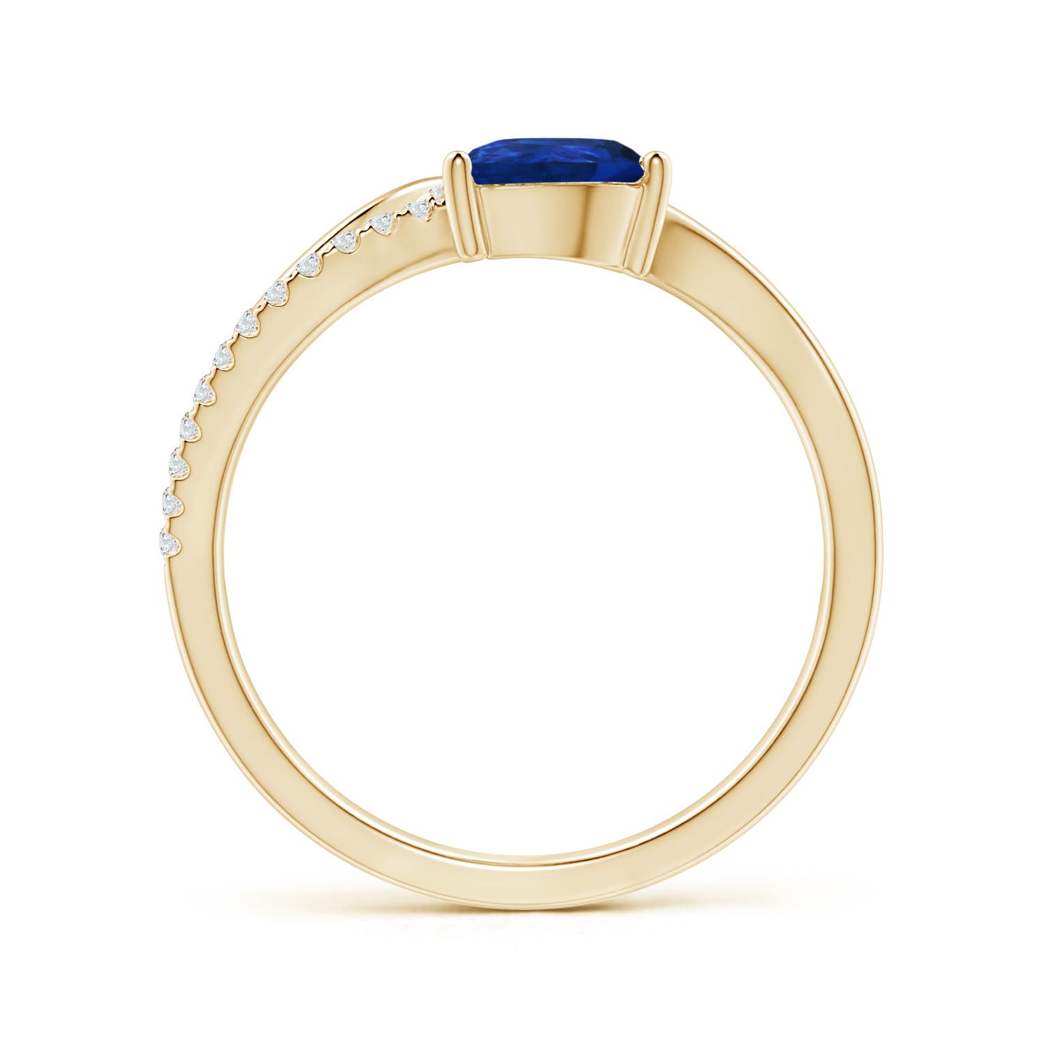 AAA - Blue Sapphire / 0.97 CT / 14 KT Yellow Gold