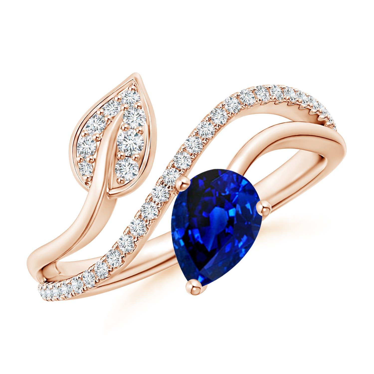 AAAA - Blue Sapphire / 0.97 CT / 14 KT Rose Gold