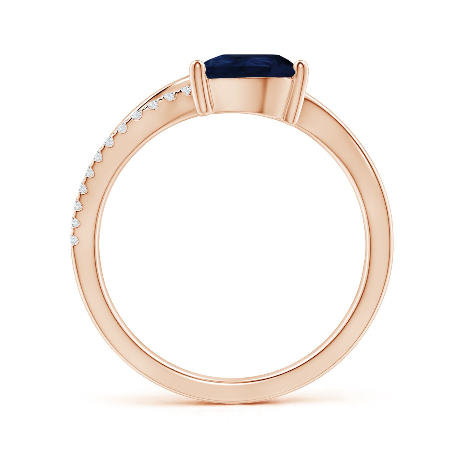 A - Blue Sapphire / 1.4 CT / 14 KT Rose Gold