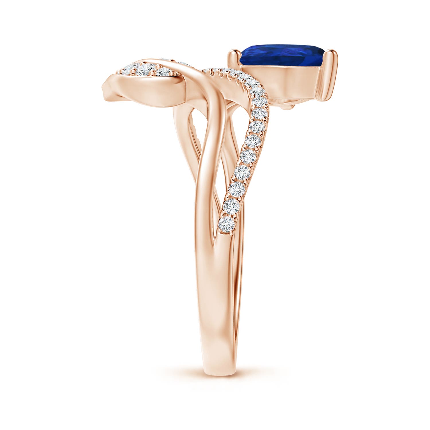 AAA - Blue Sapphire / 1.4 CT / 14 KT Rose Gold