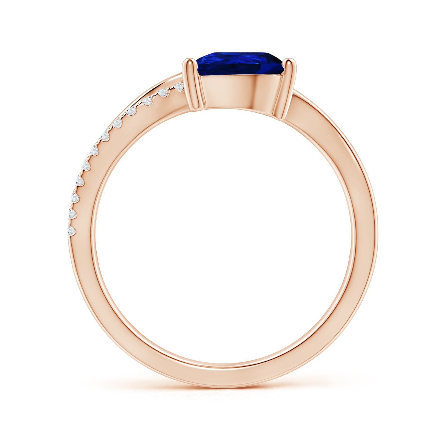 AAAA - Blue Sapphire / 1.4 CT / 14 KT Rose Gold