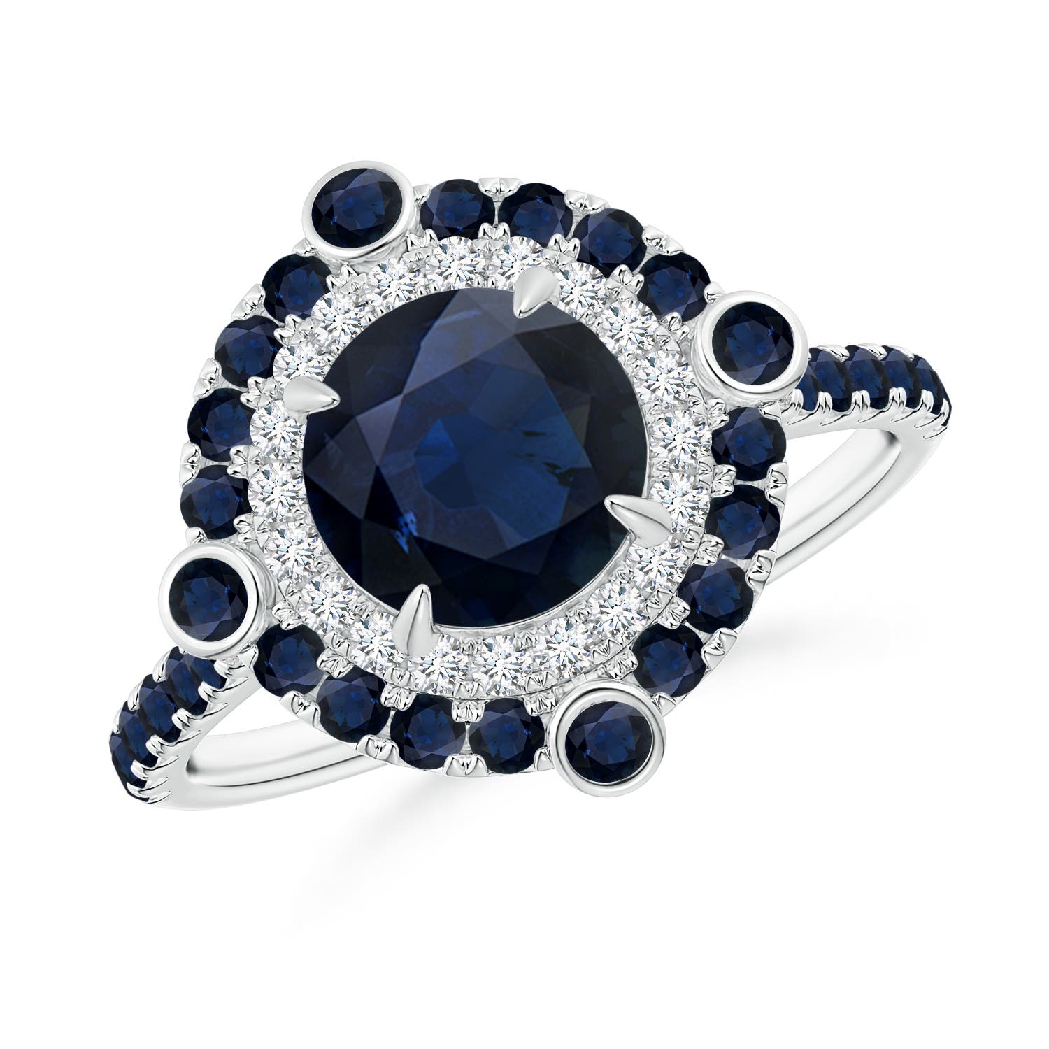 A - Blue Sapphire / 2.29 CT / 14 KT White Gold