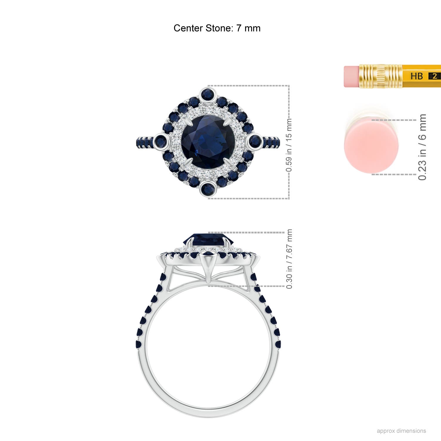 A - Blue Sapphire / 2.29 CT / 14 KT White Gold