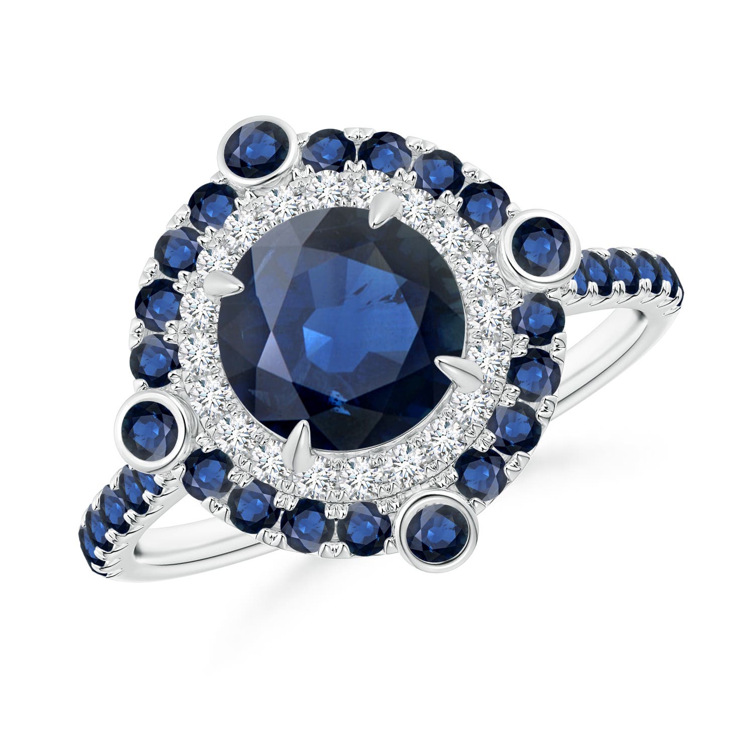 AA - Blue Sapphire / 2.29 CT / 14 KT White Gold