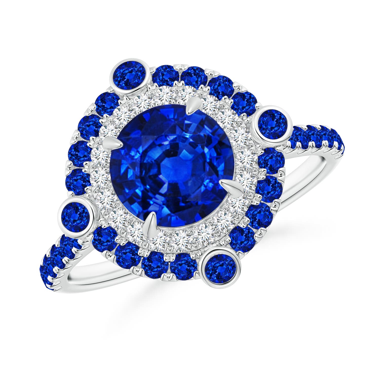 AAAA - Blue Sapphire / 2.29 CT / 14 KT White Gold