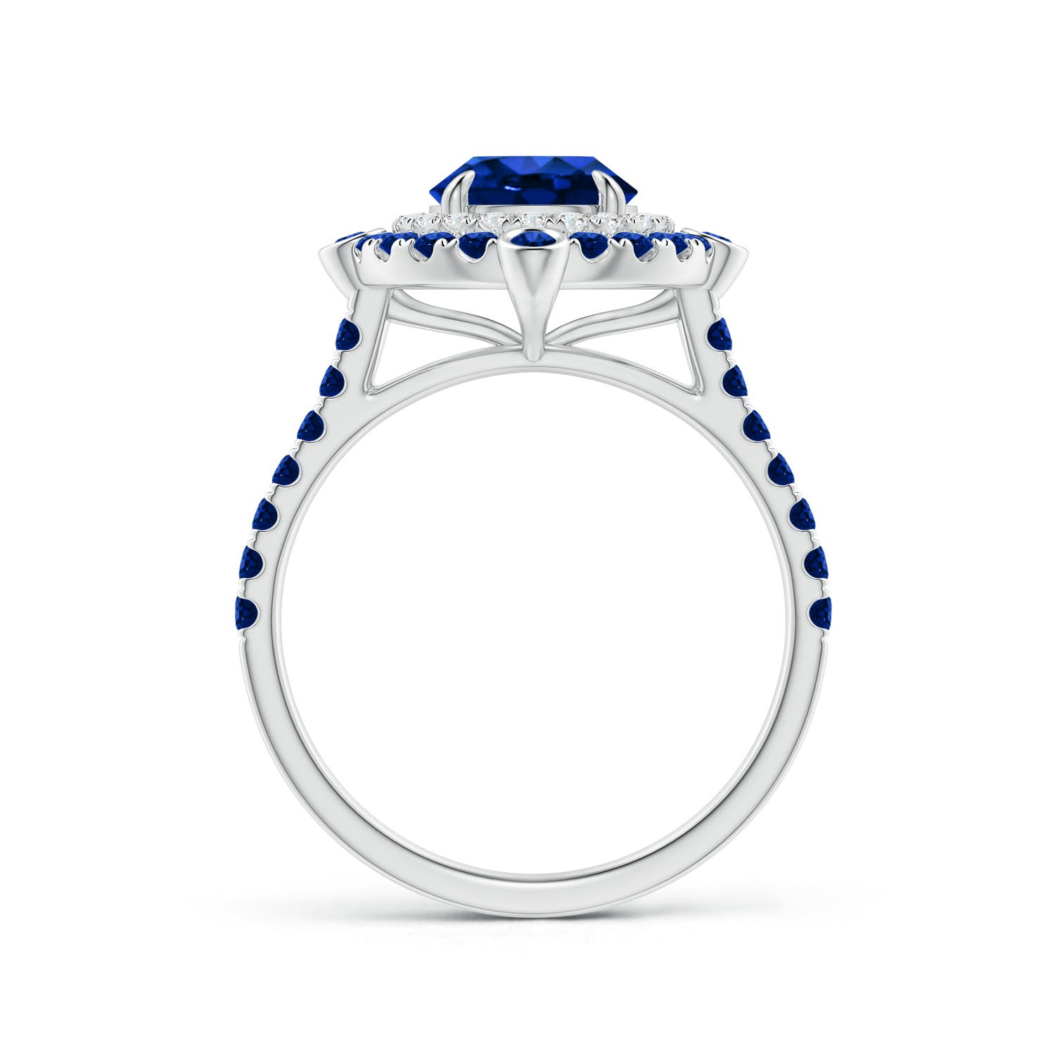 AAAA - Blue Sapphire / 2.29 CT / 14 KT White Gold