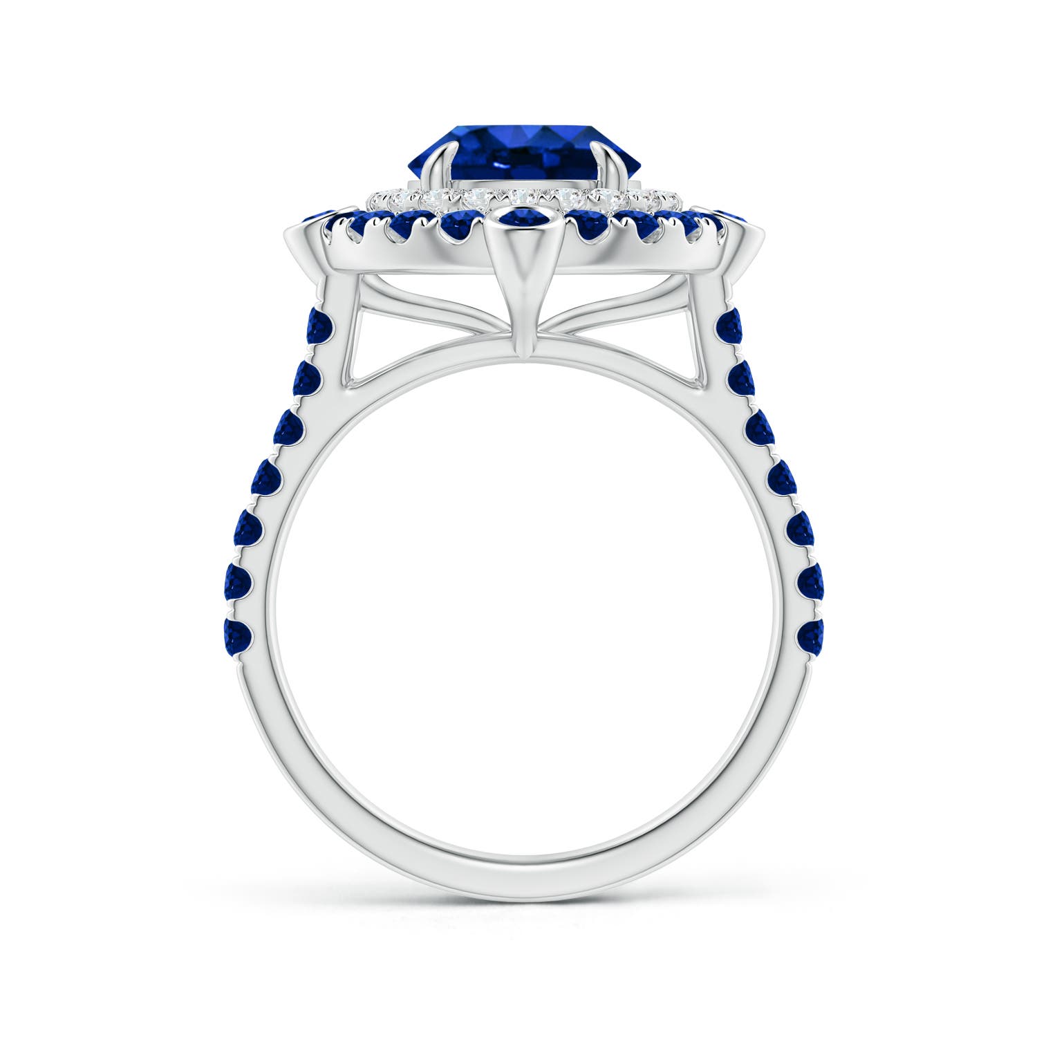 AAAA - Blue Sapphire / 3.22 CT / 14 KT White Gold