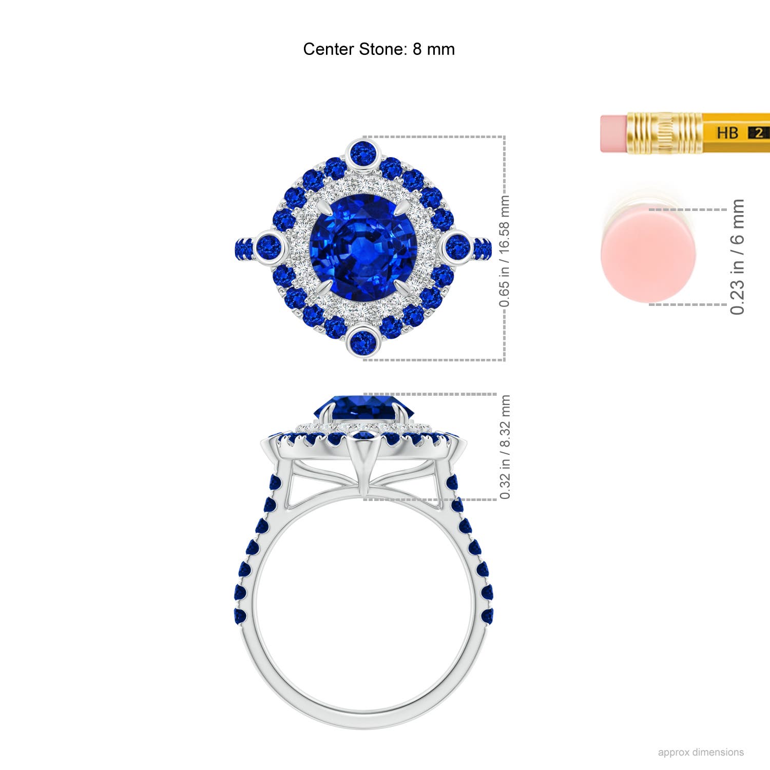 AAAA - Blue Sapphire / 3.22 CT / 14 KT White Gold