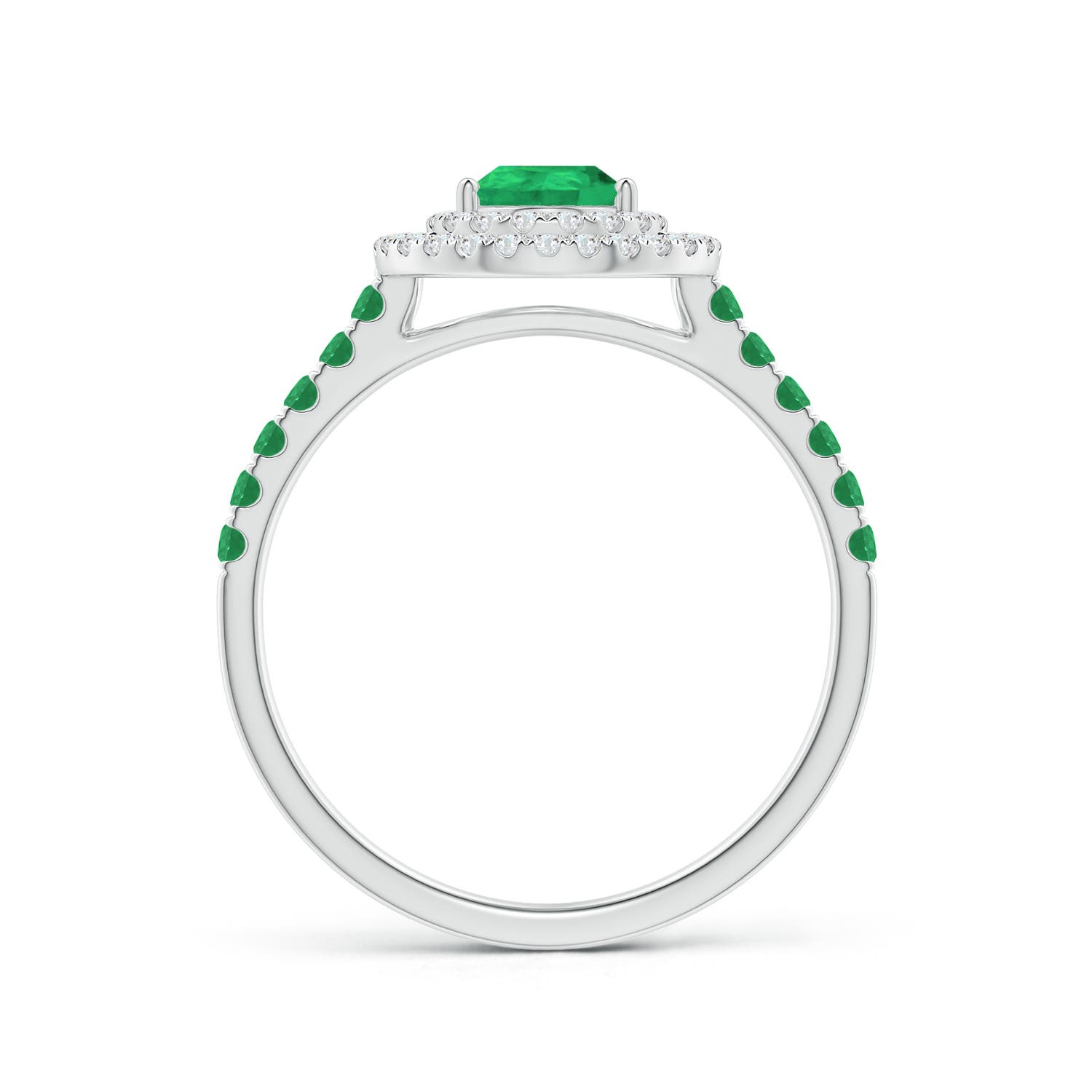 A - Emerald / 1.1 CT / 14 KT White Gold