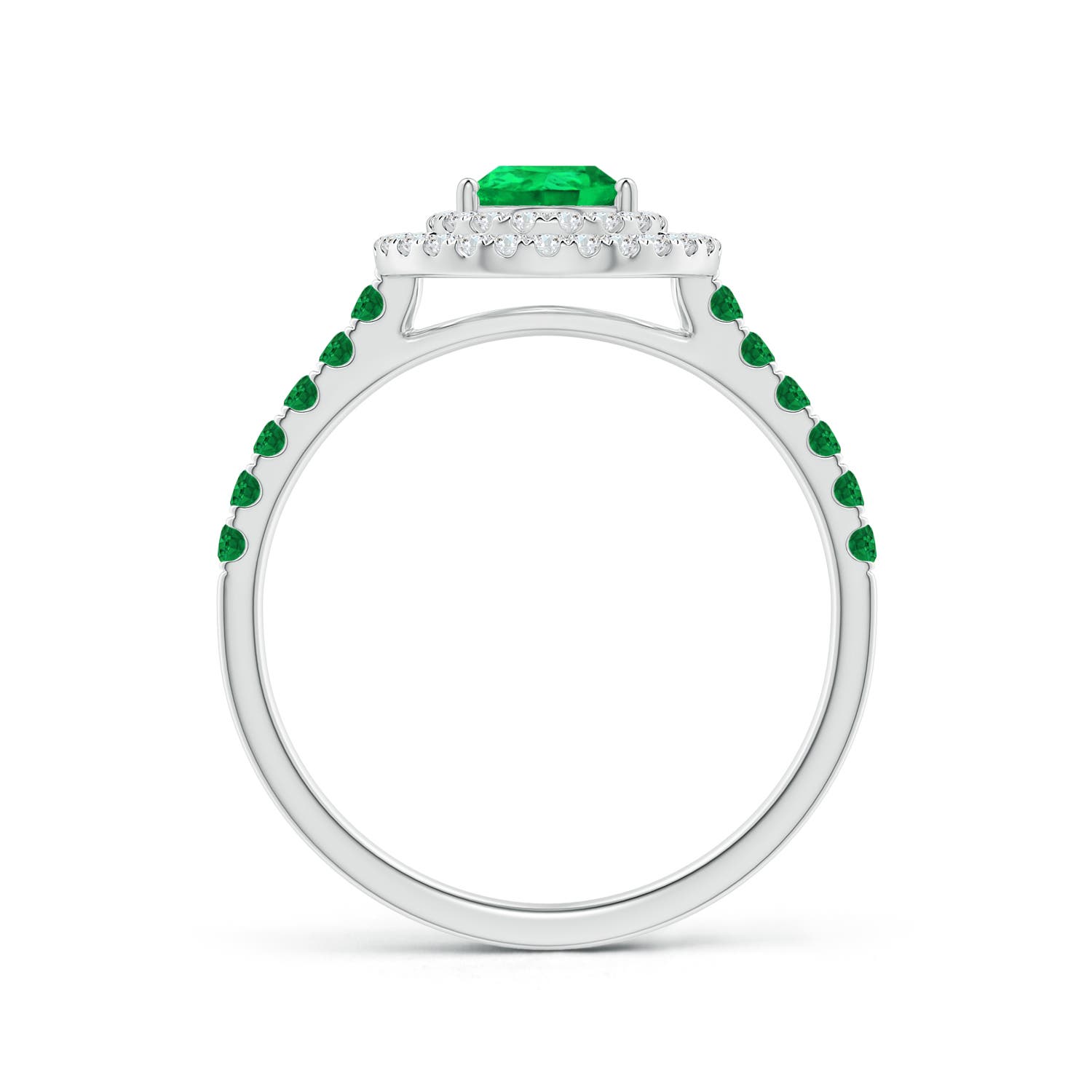 AAA - Emerald / 1.1 CT / 14 KT White Gold