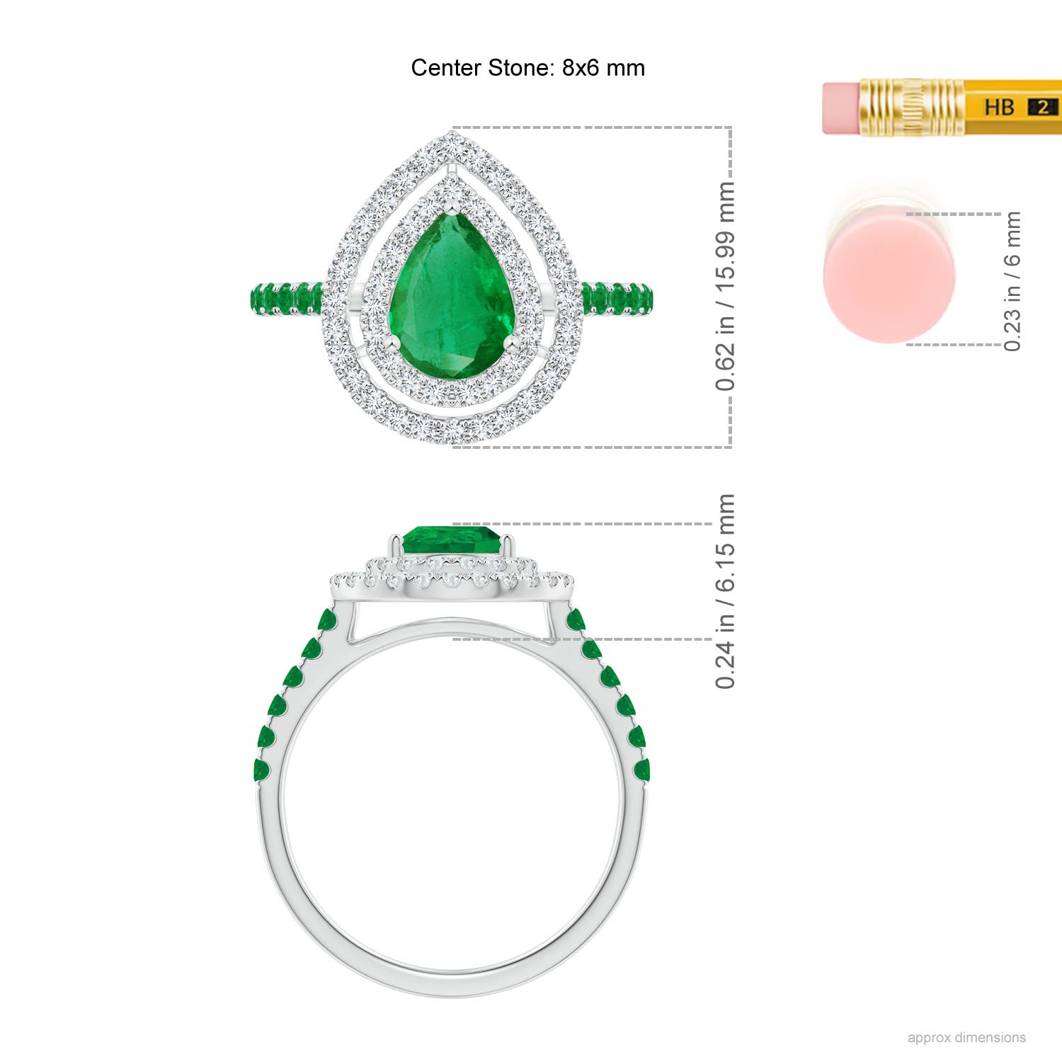 AA - Emerald / 1.57 CT / 14 KT White Gold