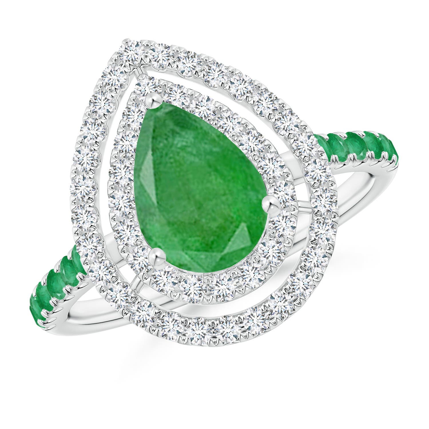 A - Emerald / 1.98 CT / 14 KT White Gold