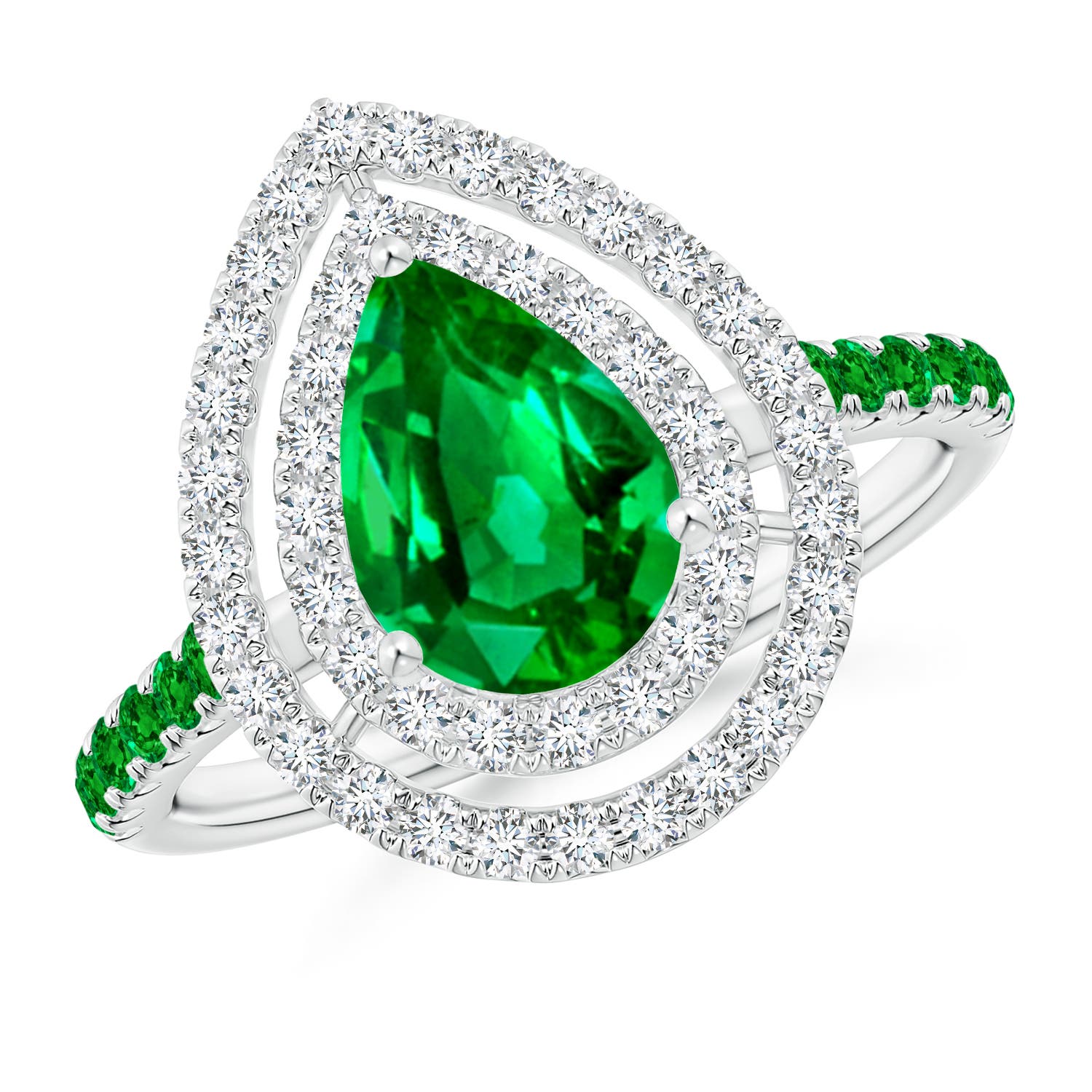 AAAA - Emerald / 1.98 CT / 14 KT White Gold