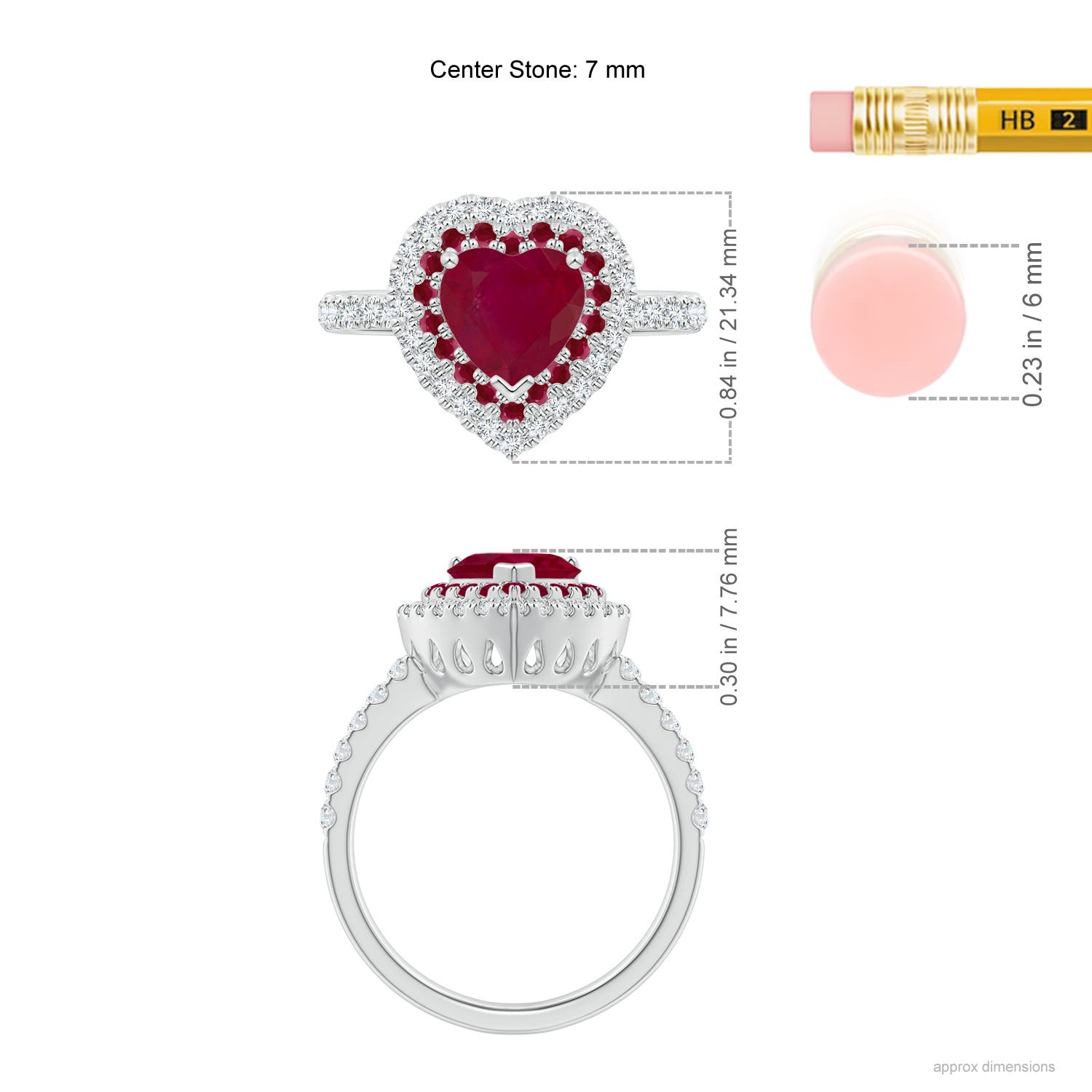 A - Ruby / 2.41 CT / 14 KT White Gold