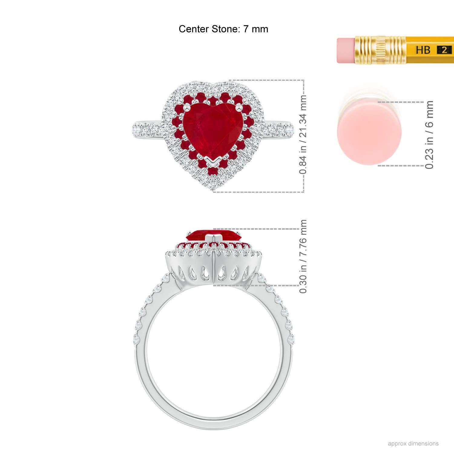 AA - Ruby / 2.41 CT / 14 KT White Gold