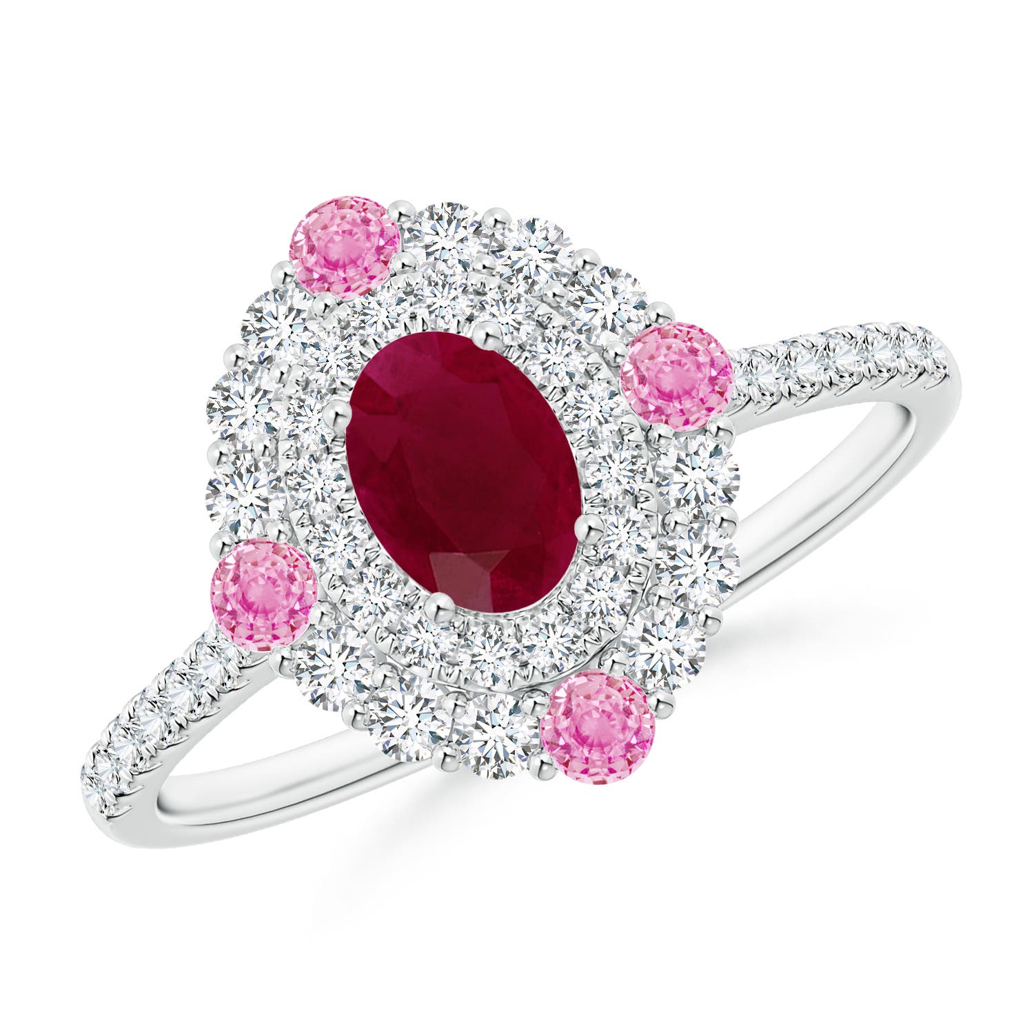 A - Ruby / 1.31 CT / 14 KT White Gold