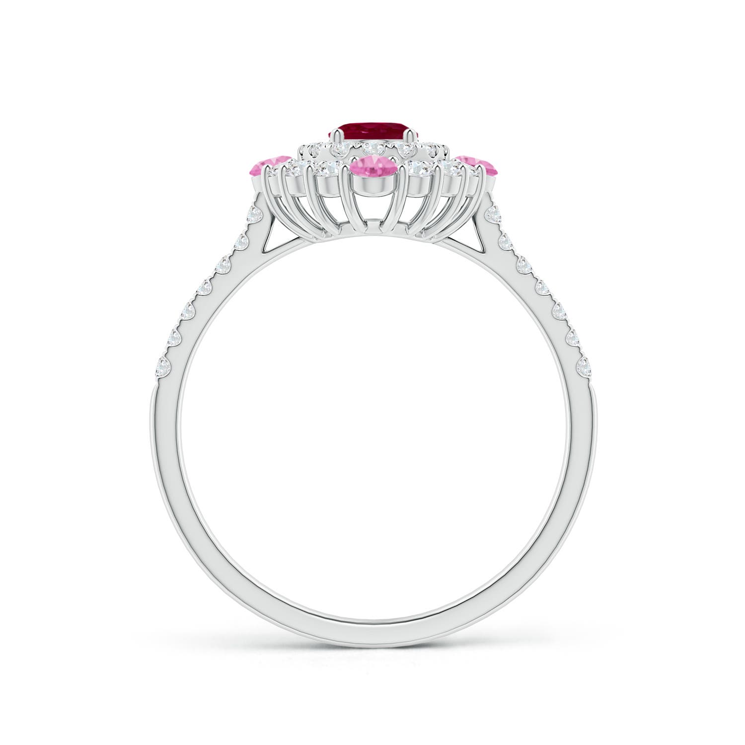 A - Ruby / 1.31 CT / 14 KT White Gold