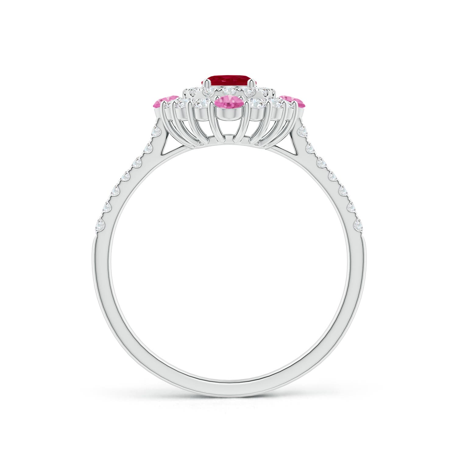 AA - Ruby / 1.31 CT / 14 KT White Gold