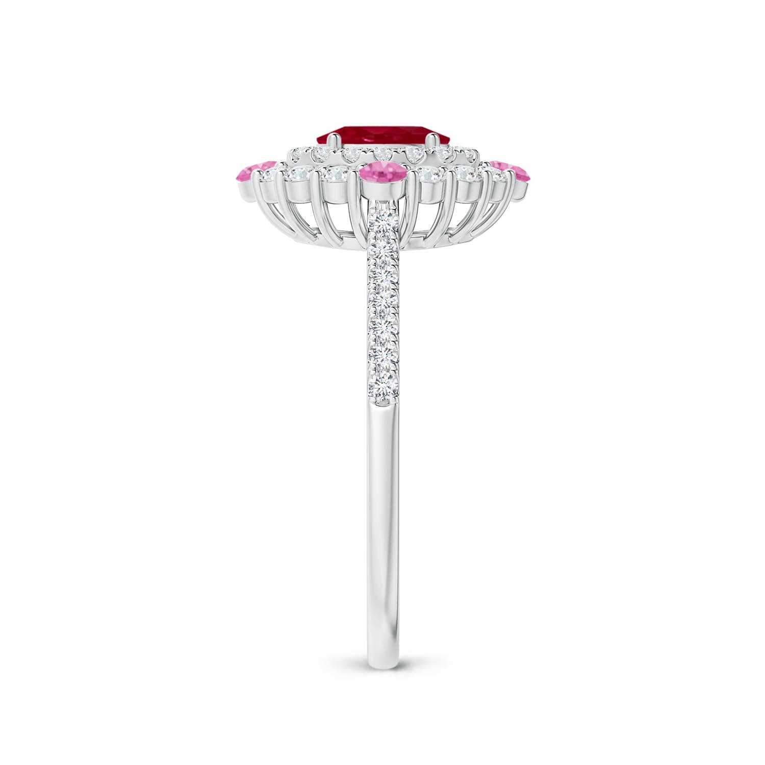 AA - Ruby / 1.31 CT / 14 KT White Gold