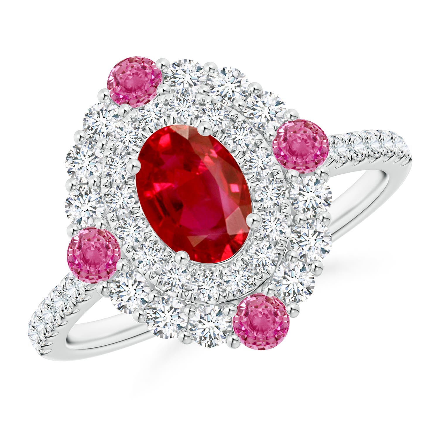 AAA - Ruby / 2.06 CT / 14 KT White Gold