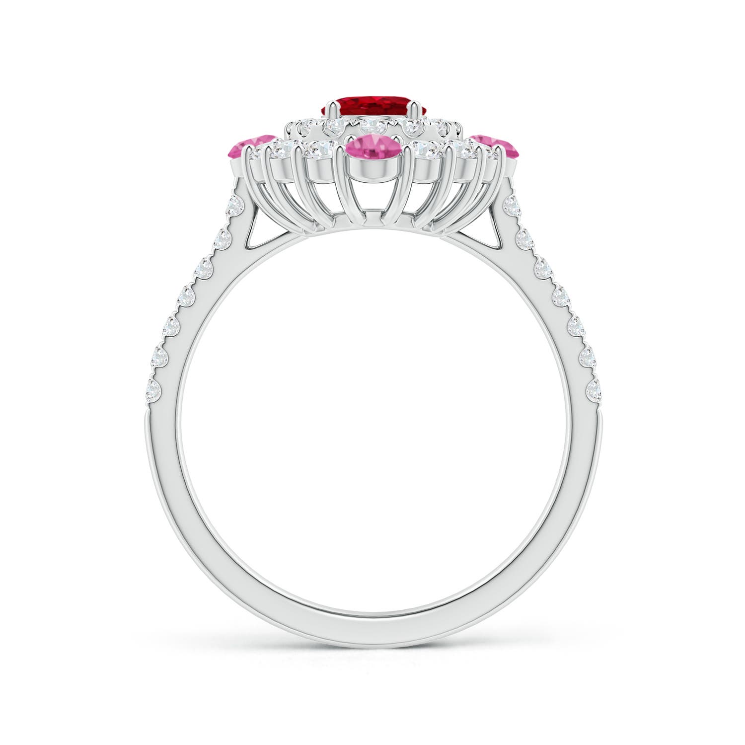 AAA - Ruby / 2.06 CT / 14 KT White Gold