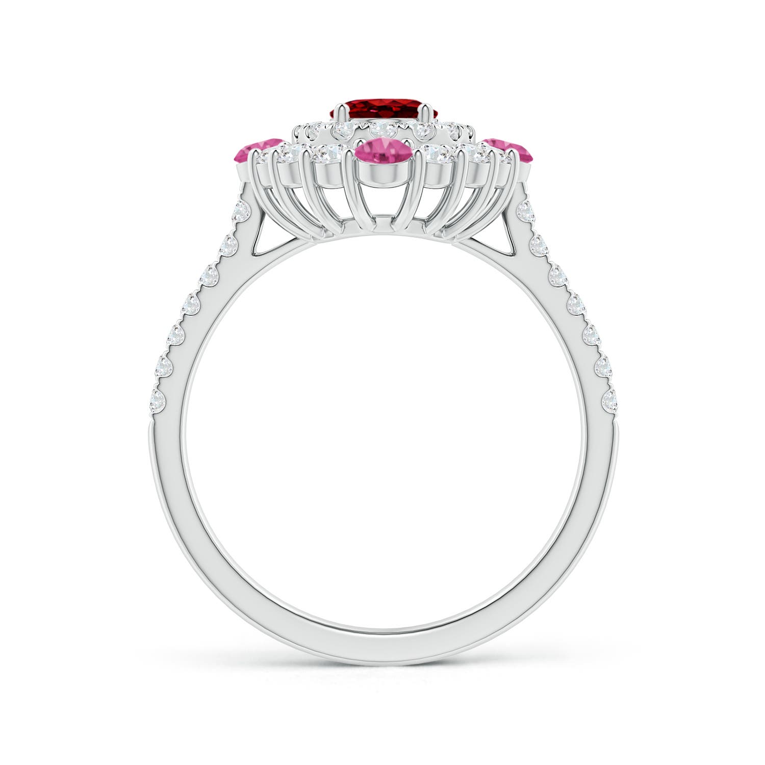 AAAA - Ruby / 2.06 CT / 14 KT White Gold