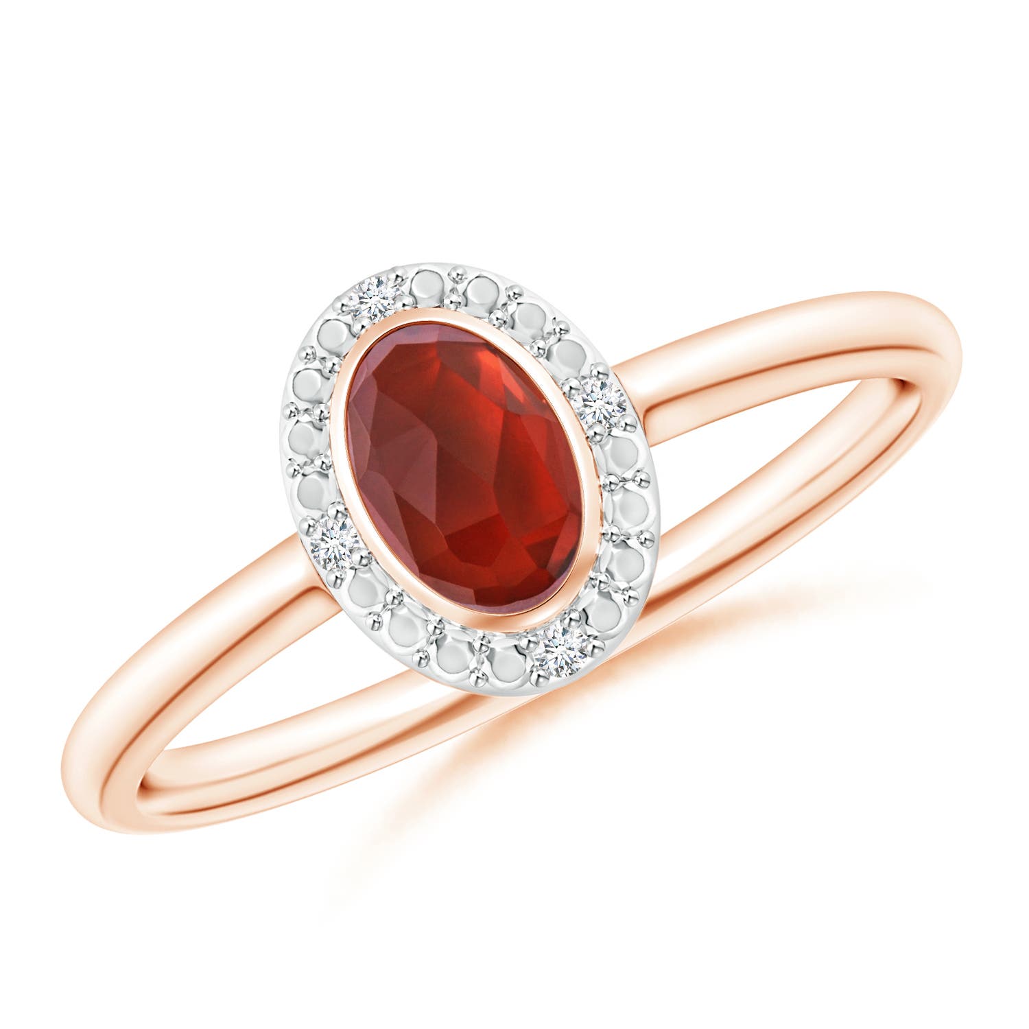 AAA - Garnet / 0.62 CT / 14 KT Rose Gold