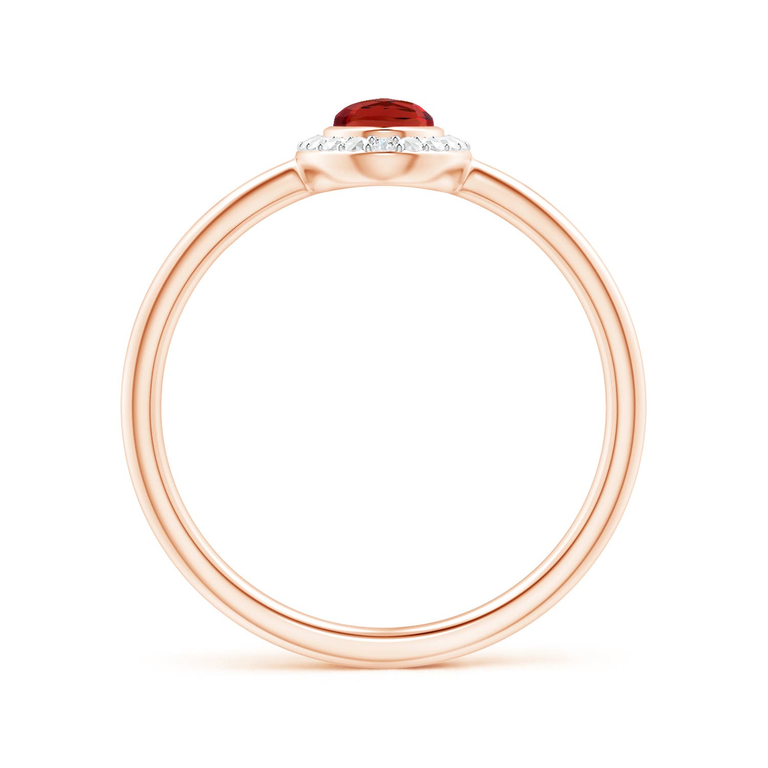 AAA - Garnet / 0.62 CT / 14 KT Rose Gold