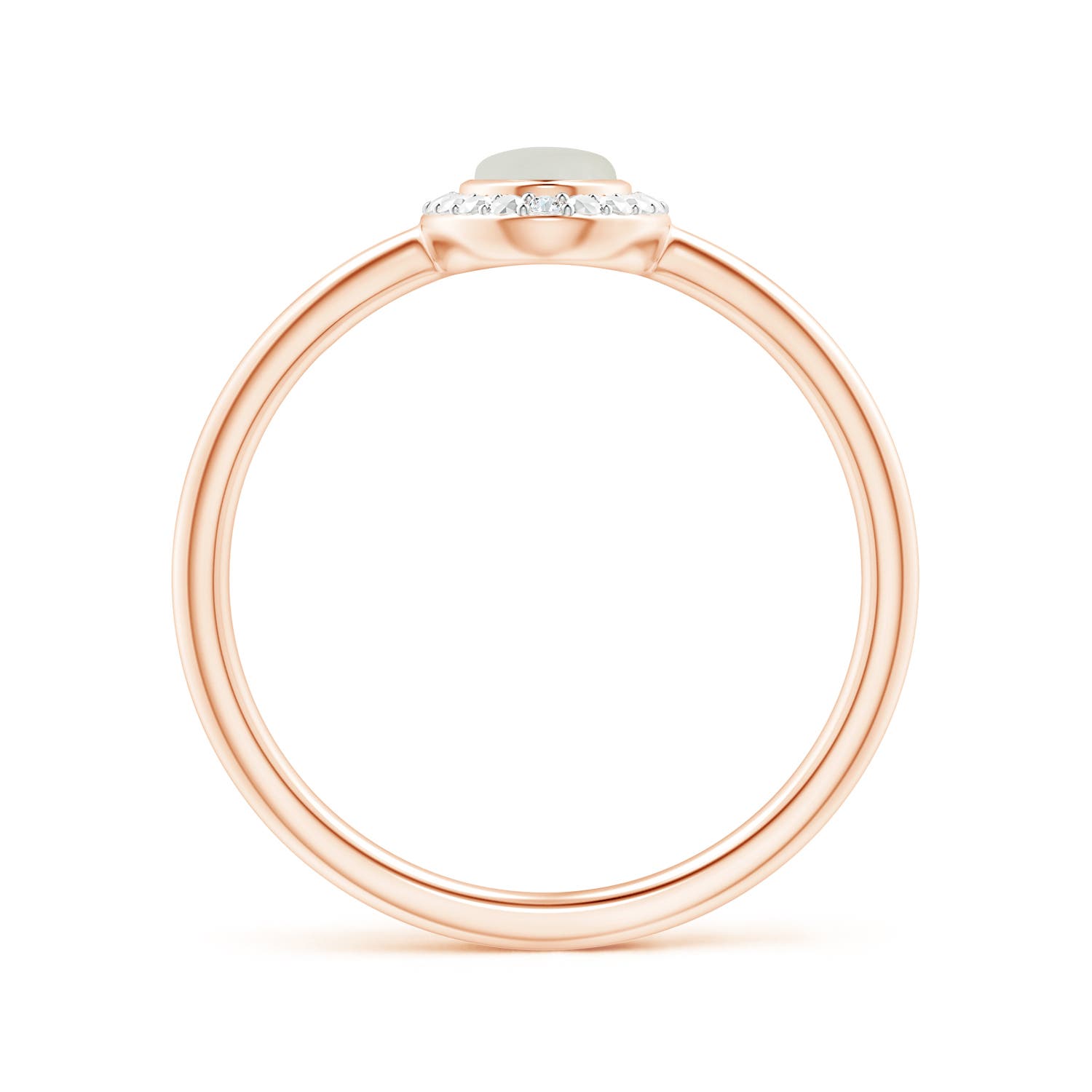 AAAA - Moonstone / 0.39 CT / 14 KT Rose Gold