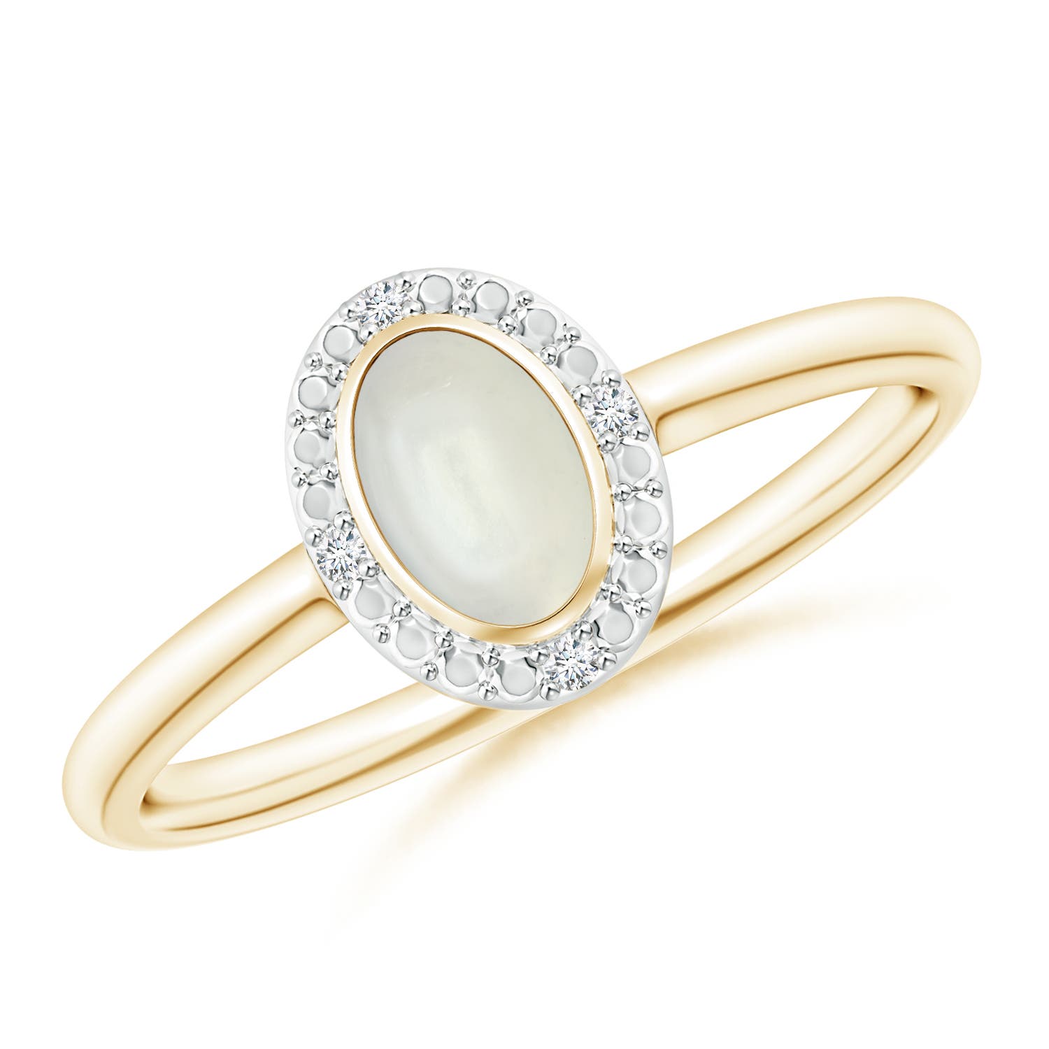 AAAA - Moonstone / 0.39 CT / 14 KT Yellow Gold