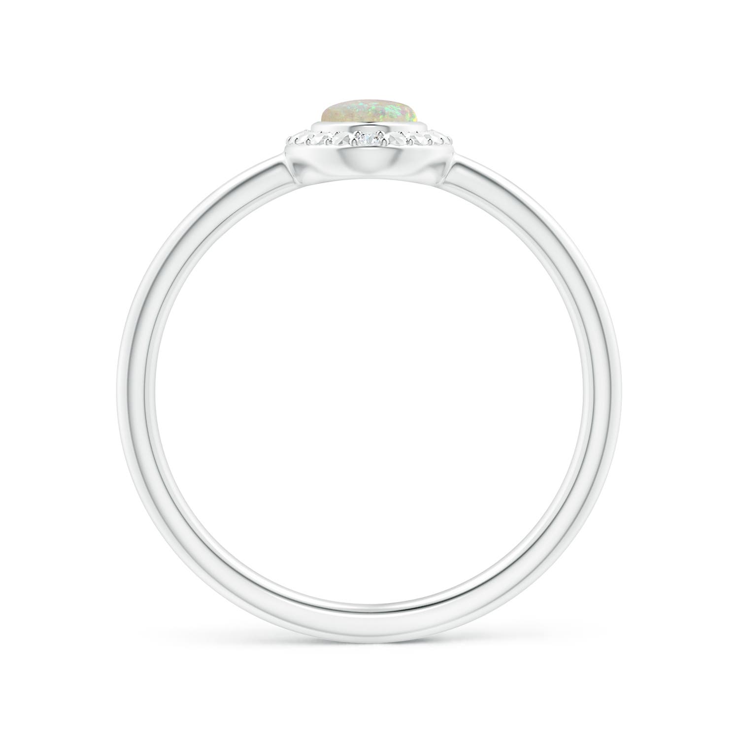 AAA - Opal / 0.3 CT / 14 KT White Gold