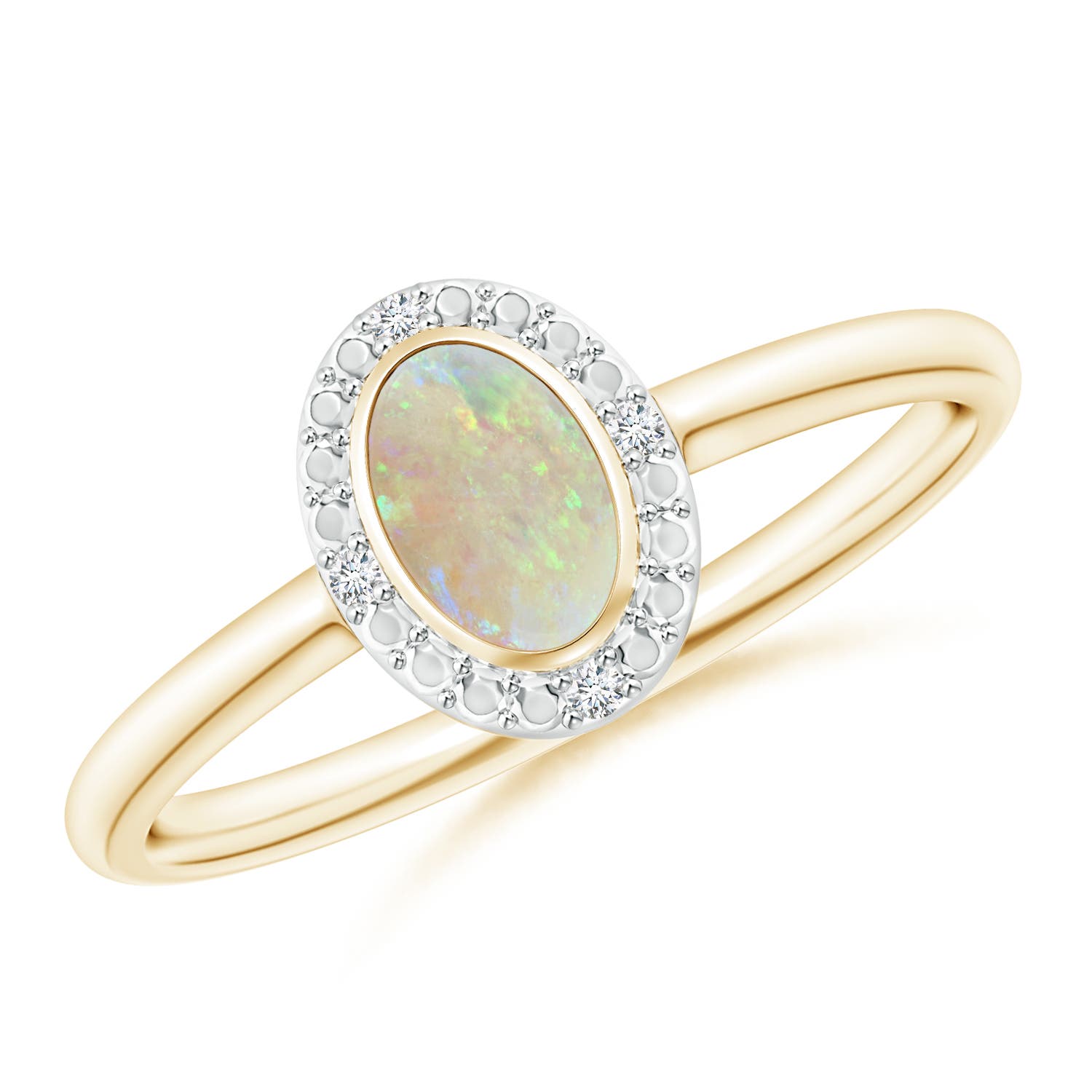 AAA - Opal / 0.3 CT / 14 KT Yellow Gold