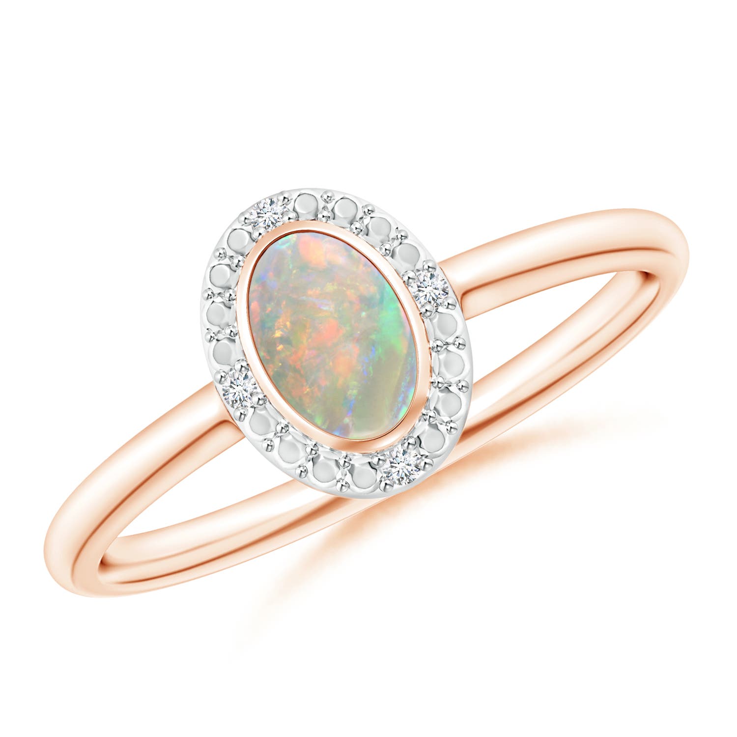 AAAA - Opal / 0.3 CT / 14 KT Rose Gold