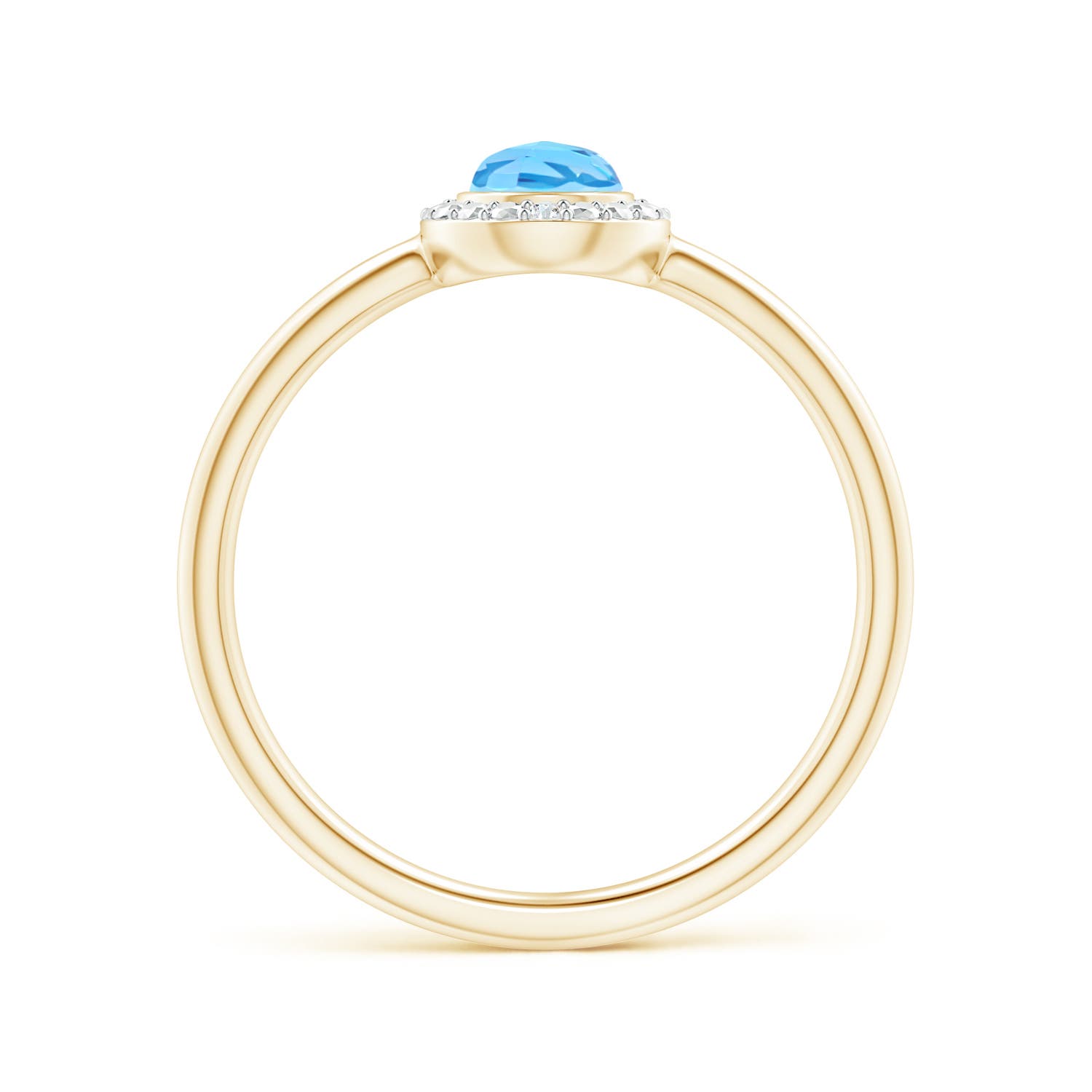 AAA - Swiss Blue Topaz / 0.52 CT / 14 KT Yellow Gold