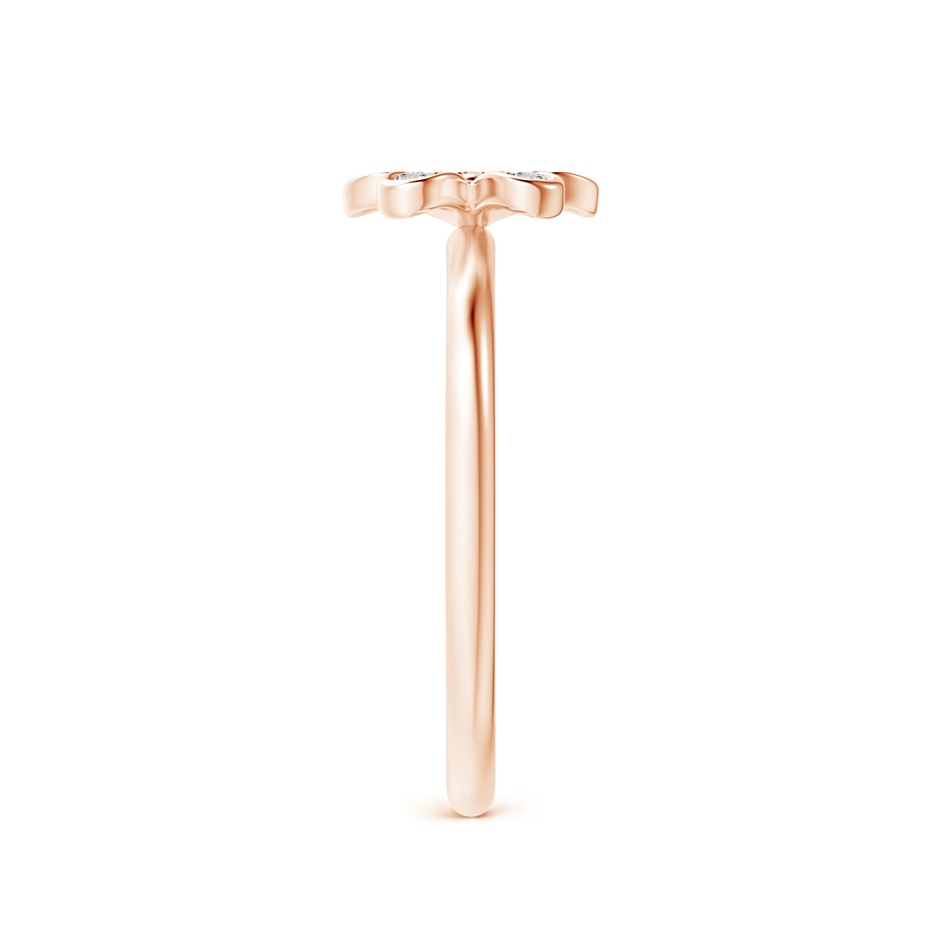 1.5mm IJI1I2 Pave-Set Diamond Daisy Ring in Rose Gold side 299
