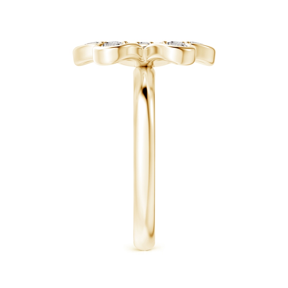 2.8mm IJI1I2 Pave-Set Diamond Daisy Ring in Yellow Gold side 299