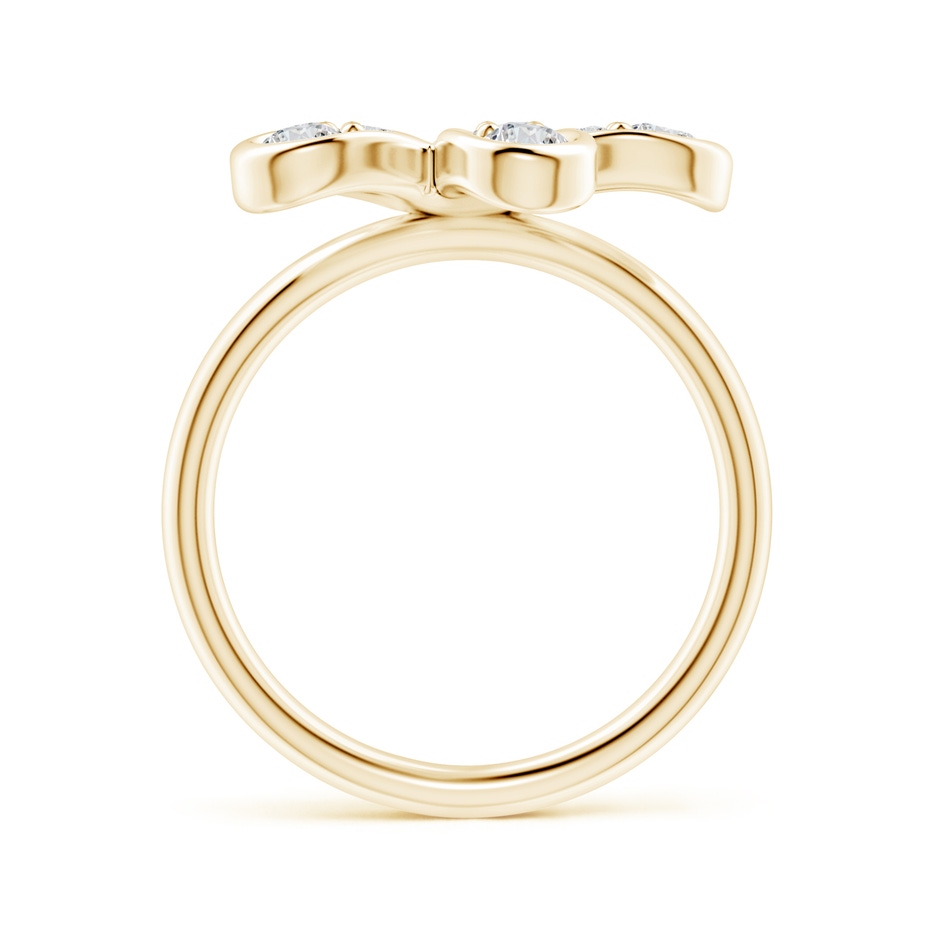 3.1mm HSI2 Pave-Set Diamond Daisy Ring in Yellow Gold side 199