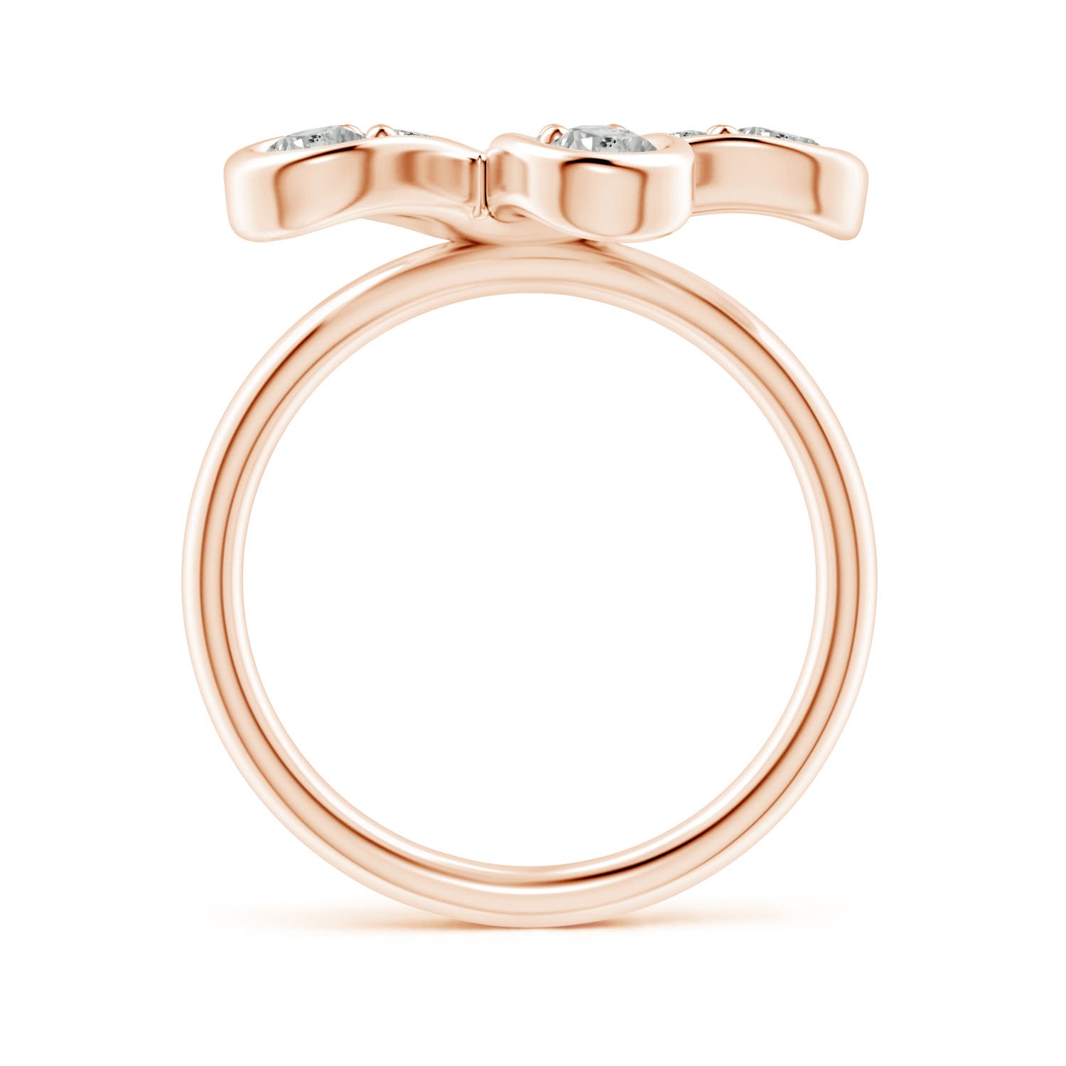 3.5mm KI3 Pave-Set Diamond Daisy Ring in Rose Gold
