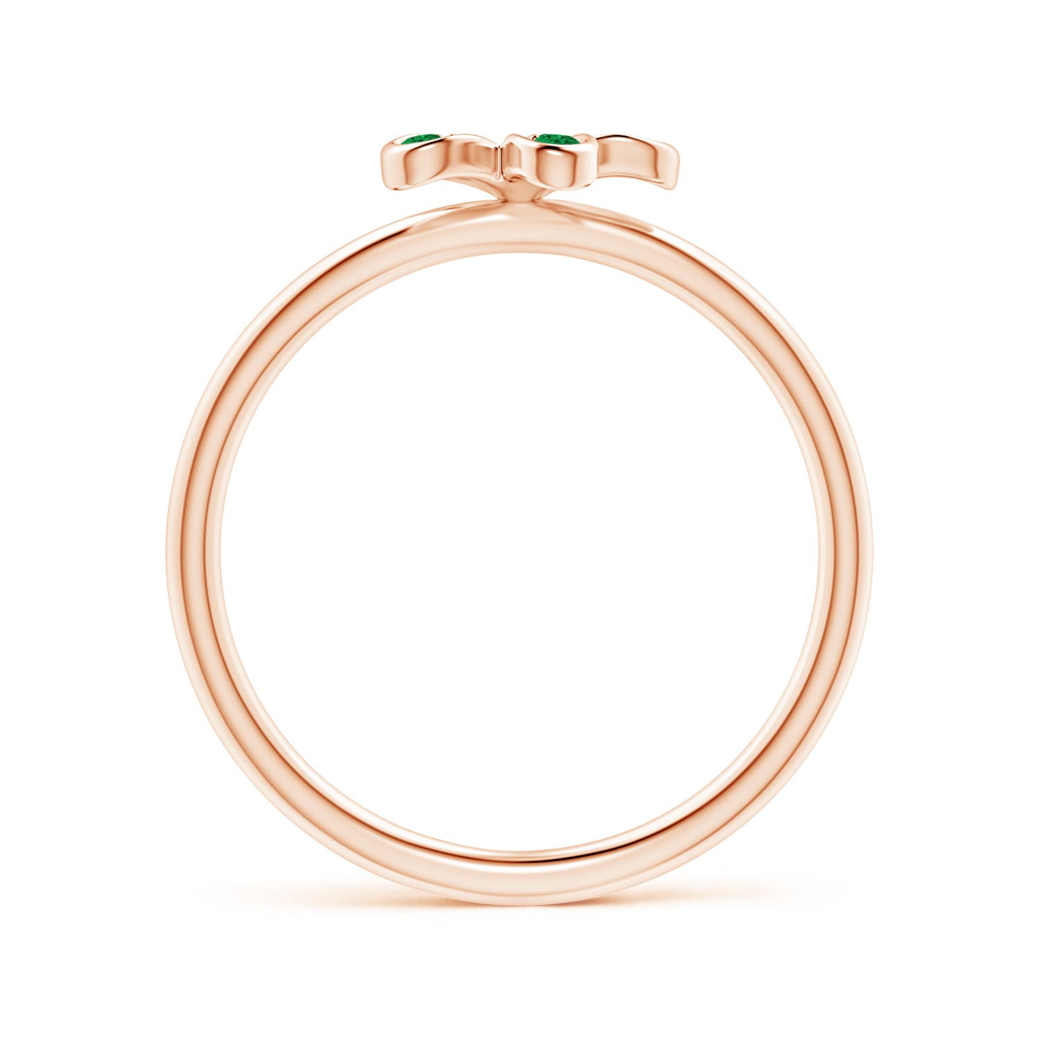 AAA - Emerald / 0.17 CT / 14 KT Rose Gold