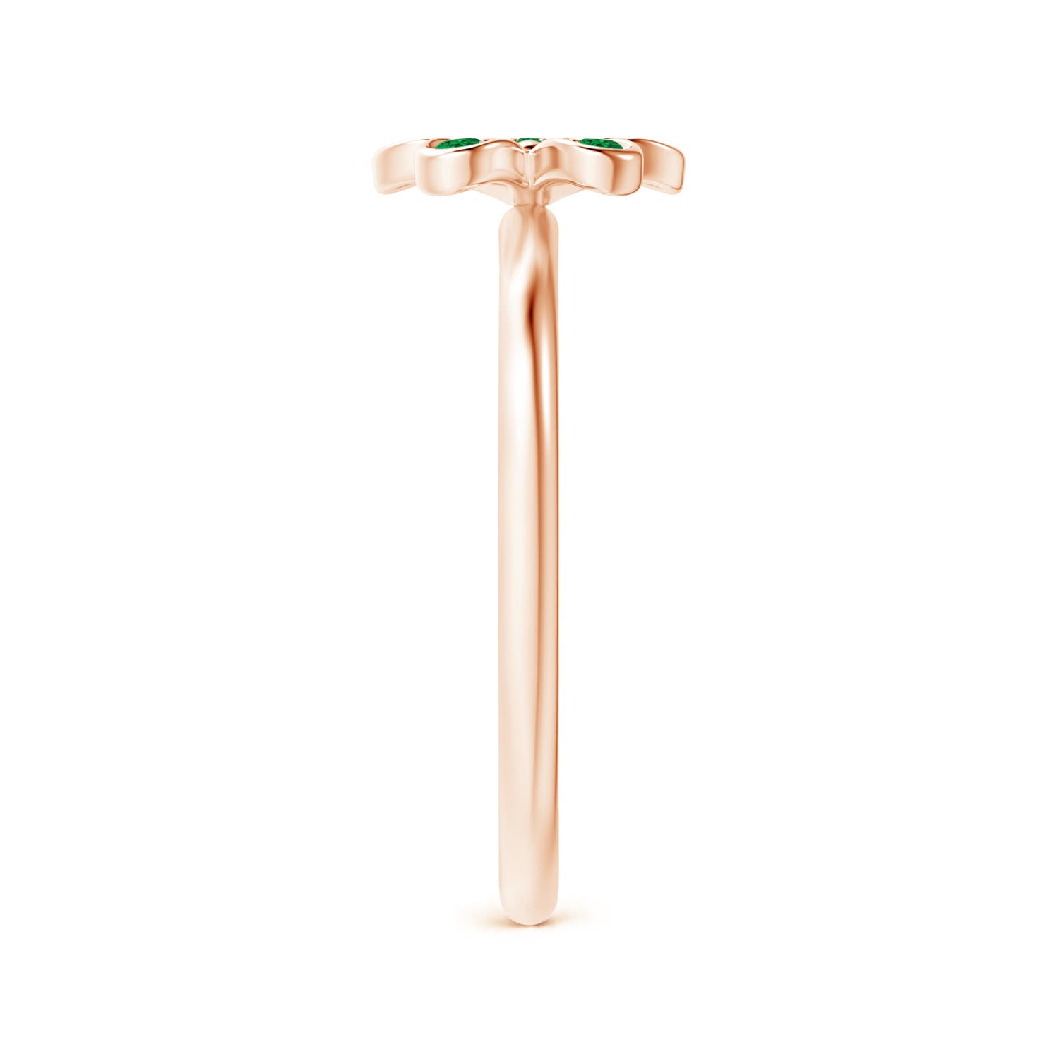 AAA - Emerald / 0.17 CT / 14 KT Rose Gold