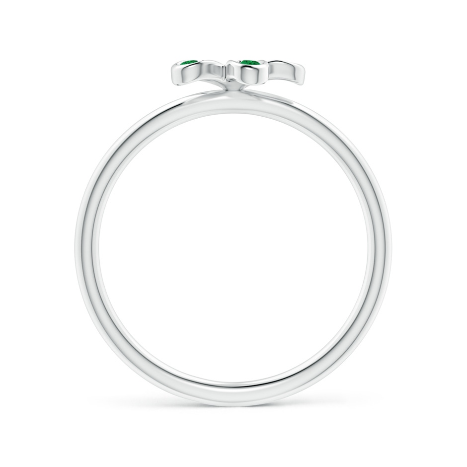 1.5mm AAA Pavé-Set Emerald Daisy Ring in White Gold side 1