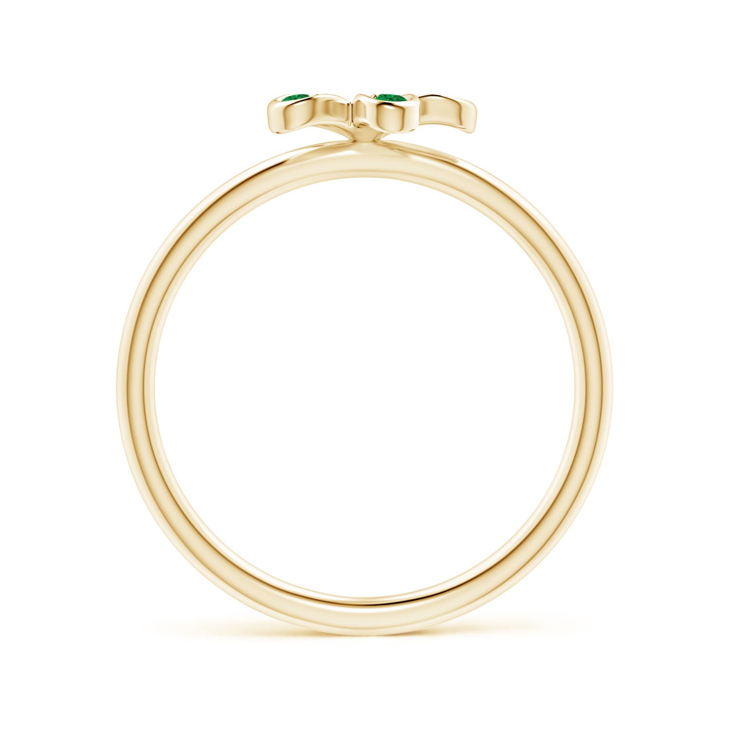 AAA - Emerald / 0.17 CT / 14 KT Yellow Gold