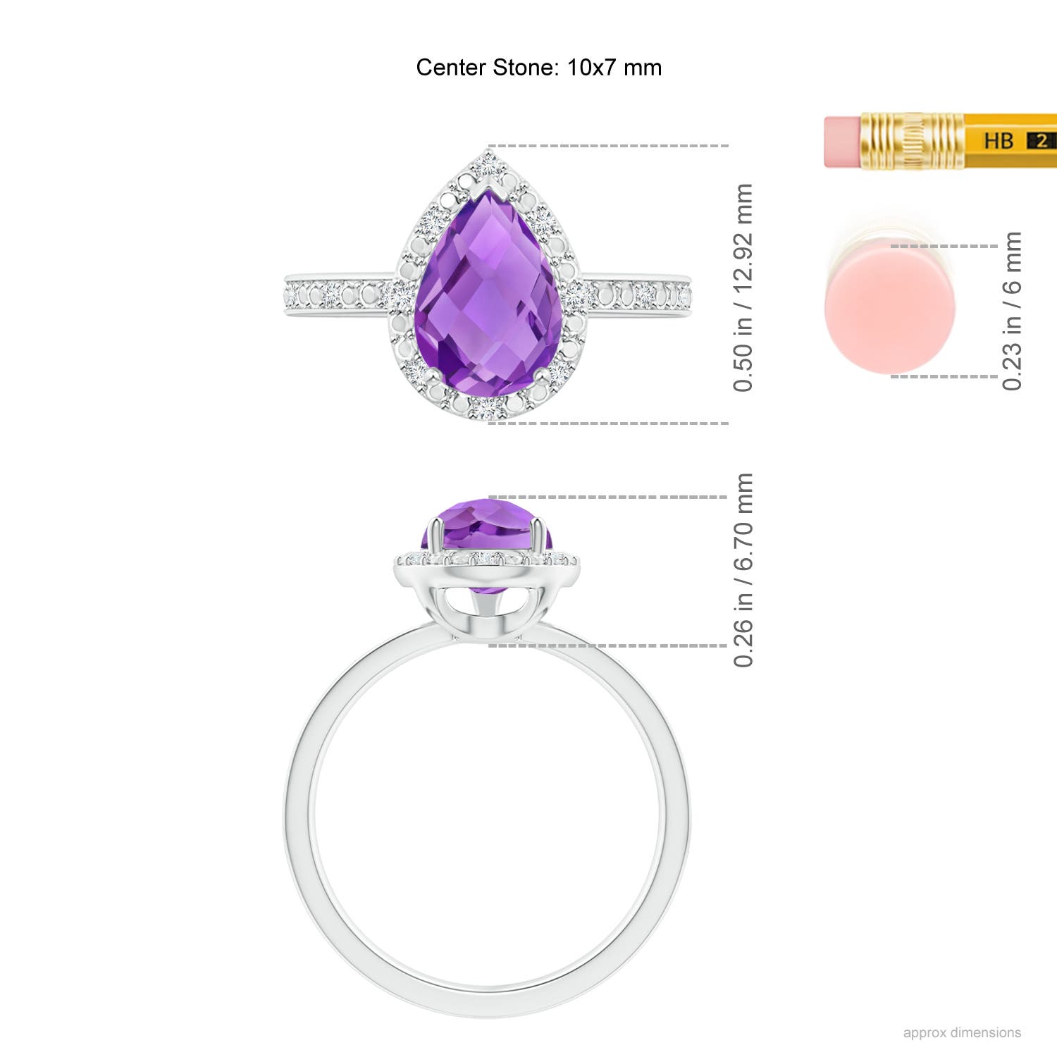 AA - Amethyst / 1.68 CT / 14 KT White Gold