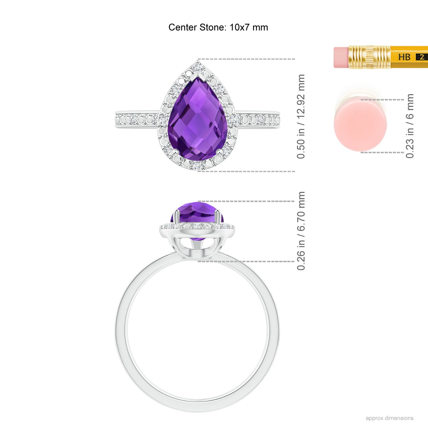 AAAA - Amethyst / 1.68 CT / 14 KT White Gold