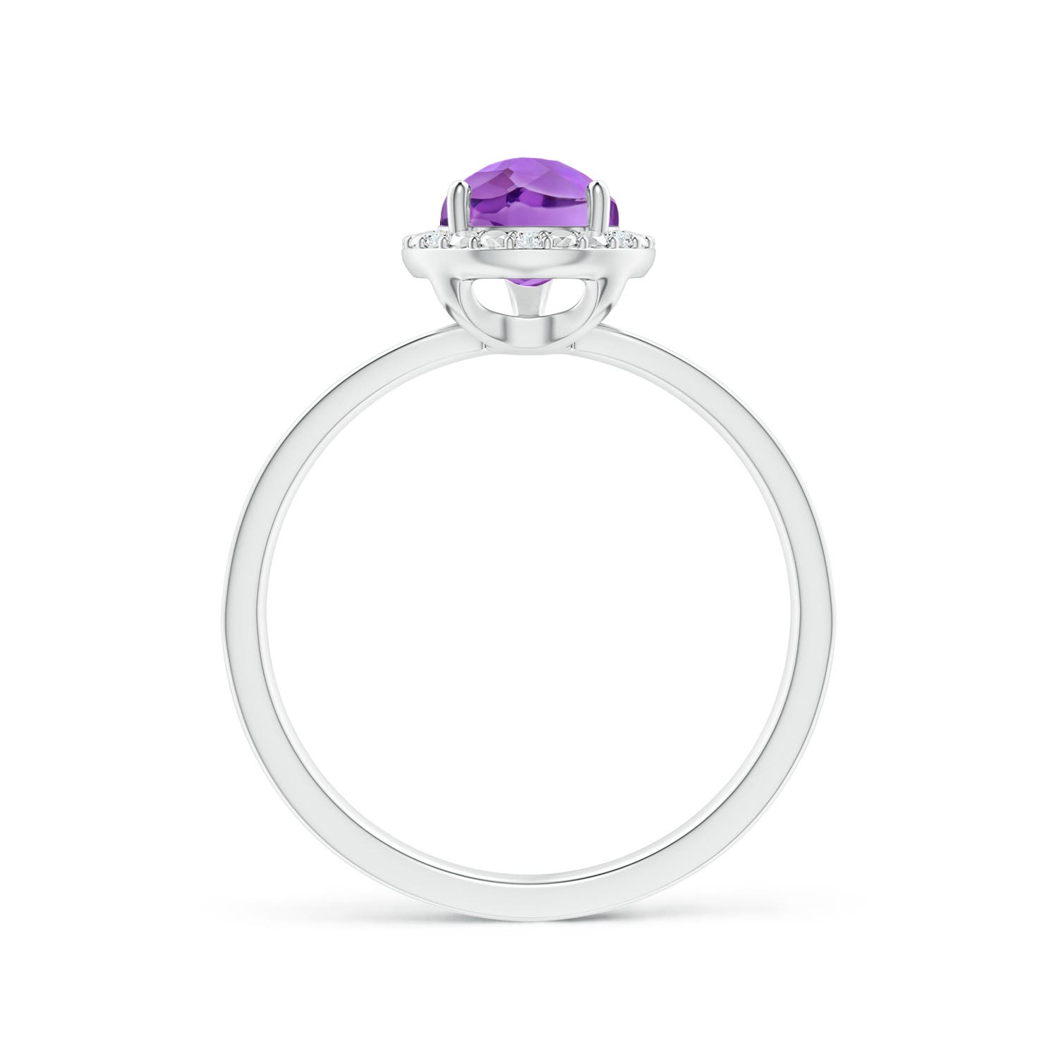 AA - Amethyst / 1.26 CT / 14 KT White Gold