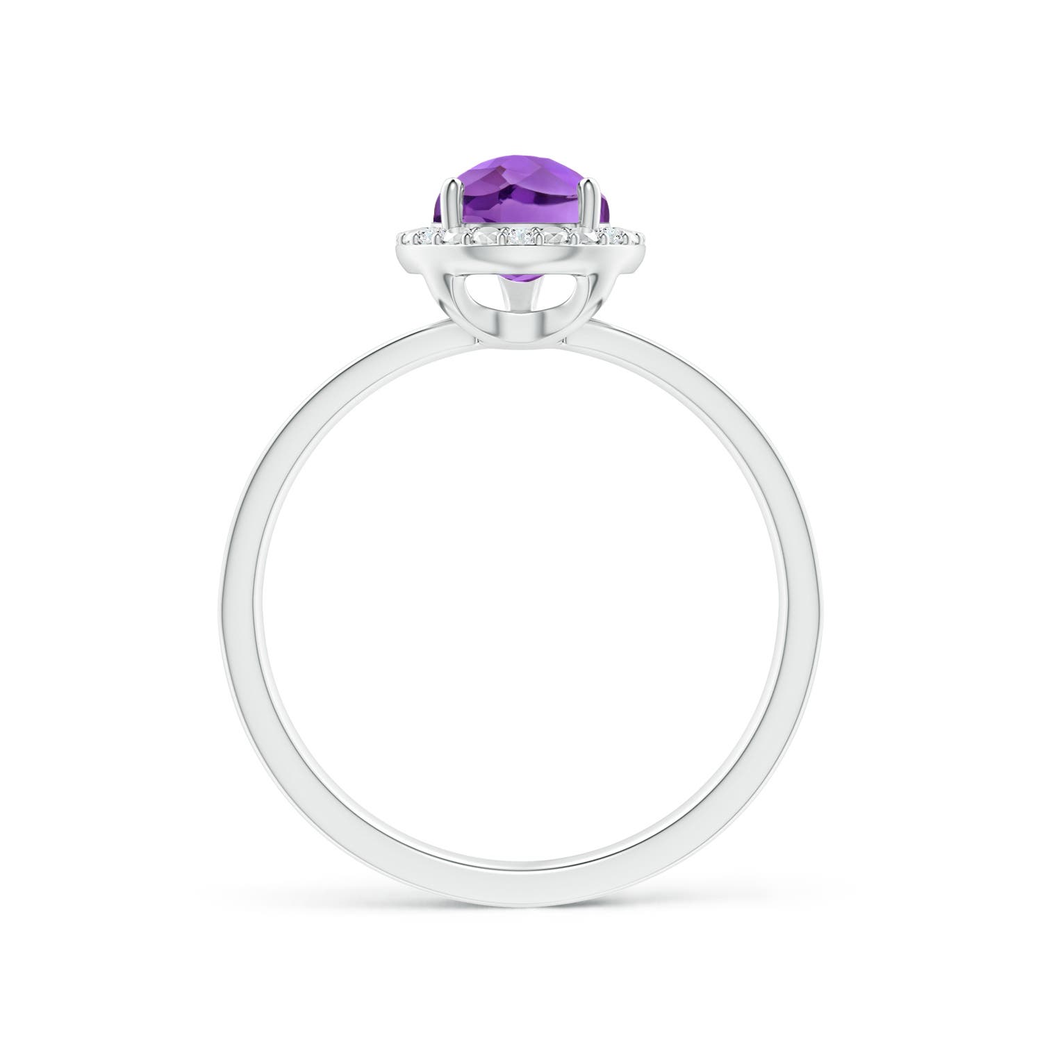 AAA - Amethyst / 1.26 CT / 14 KT White Gold