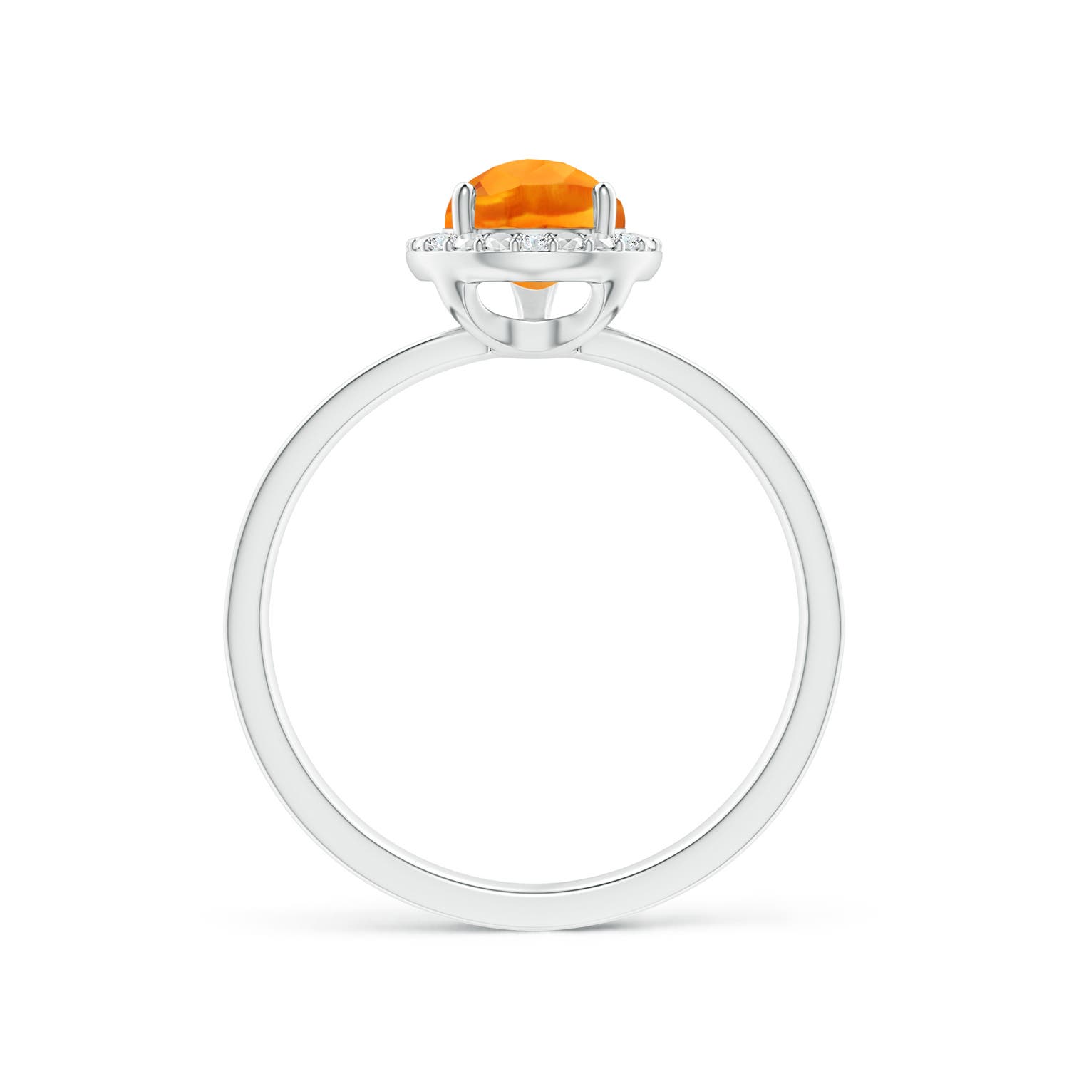 AAA - Citrine / 1.26 CT / 14 KT White Gold