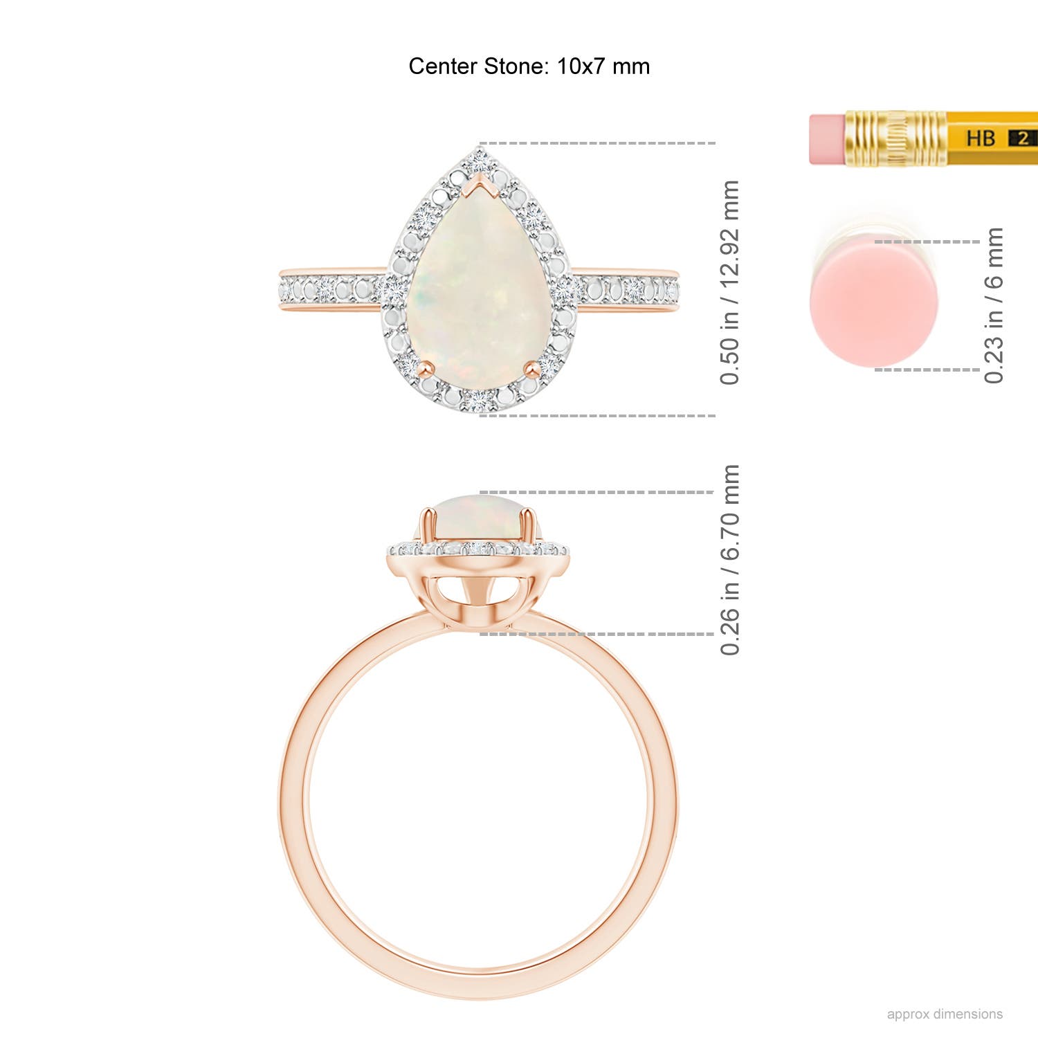 A - Opal / 1.23 CT / 14 KT Rose Gold