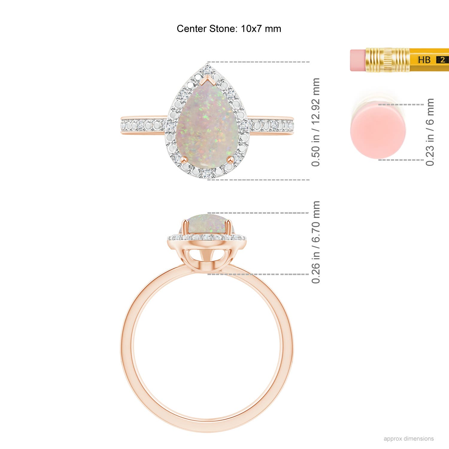 AA - Opal / 1.23 CT / 14 KT Rose Gold